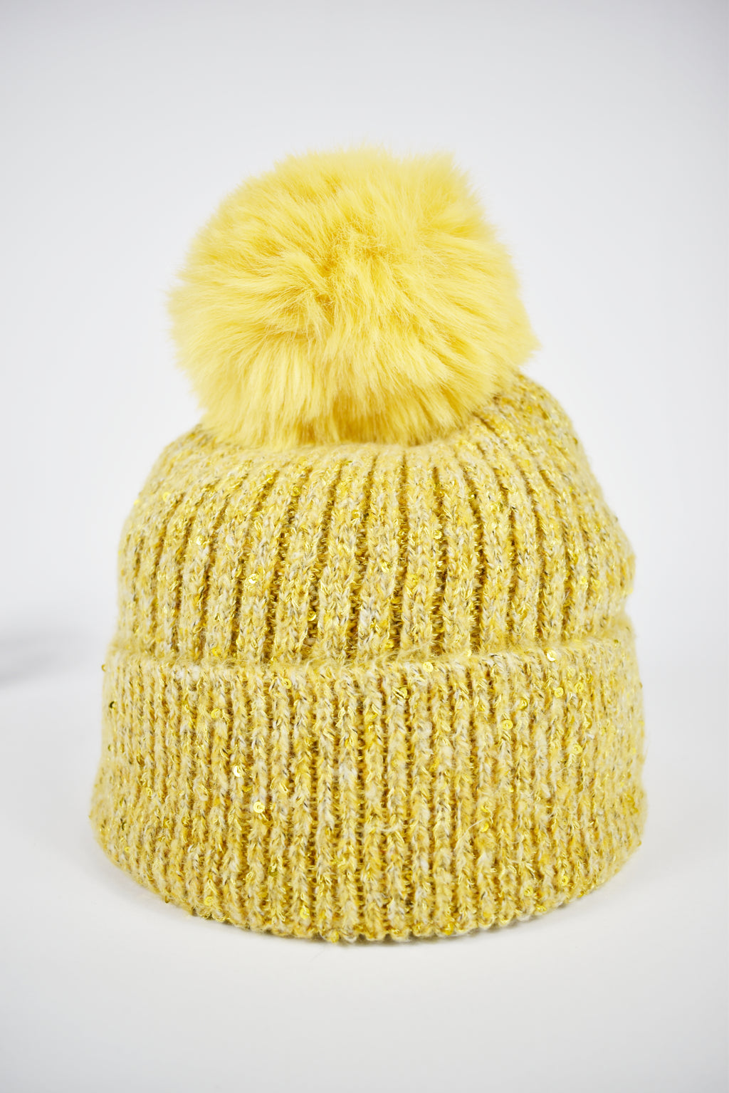 Cappello pompon paillettes