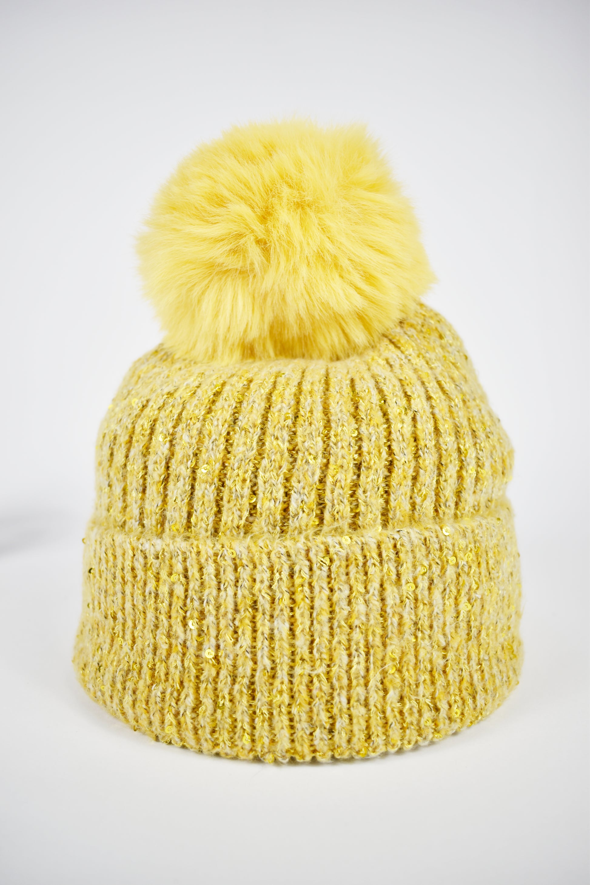 Cappello pompon paillettes