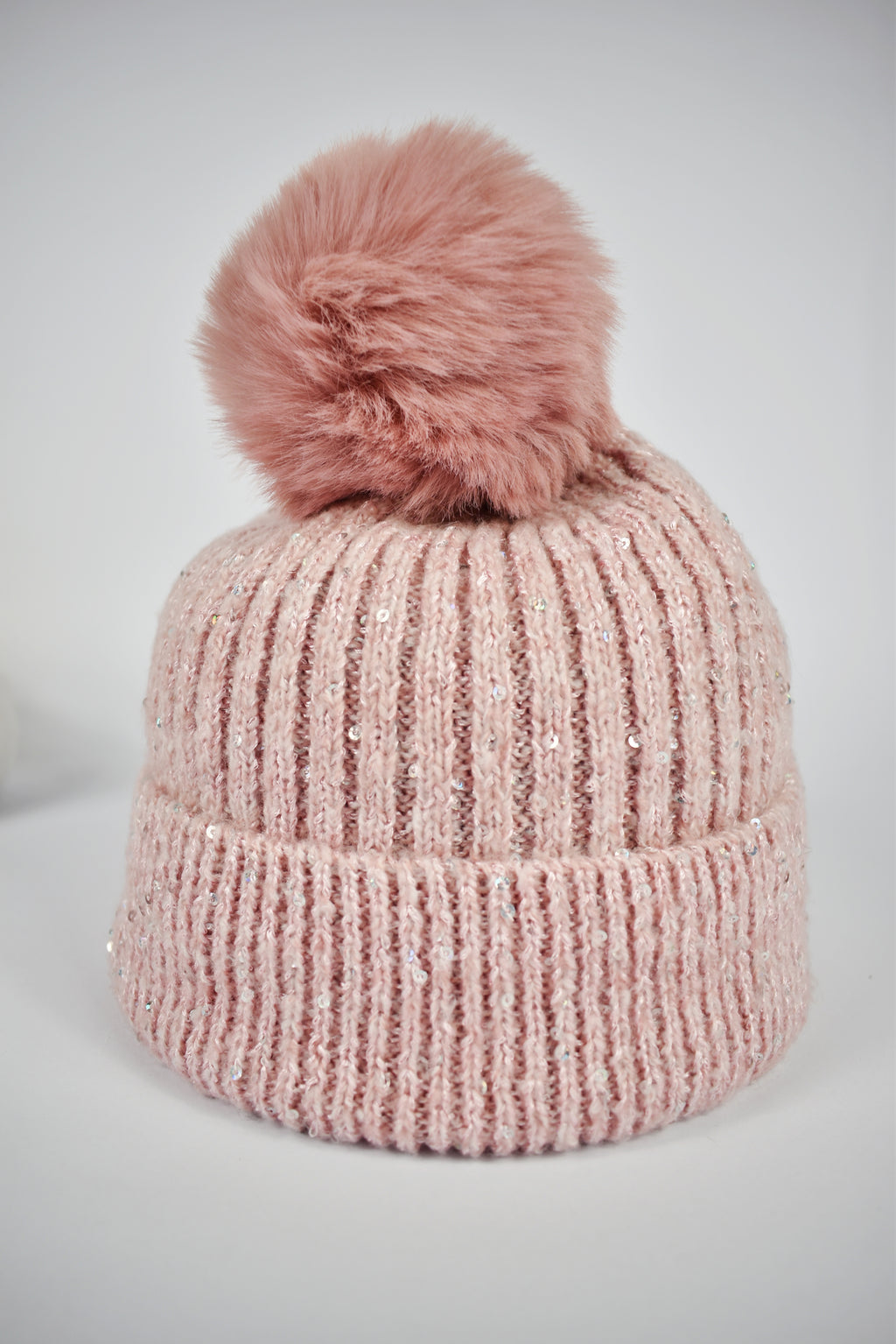 Cappello pompon paillettes