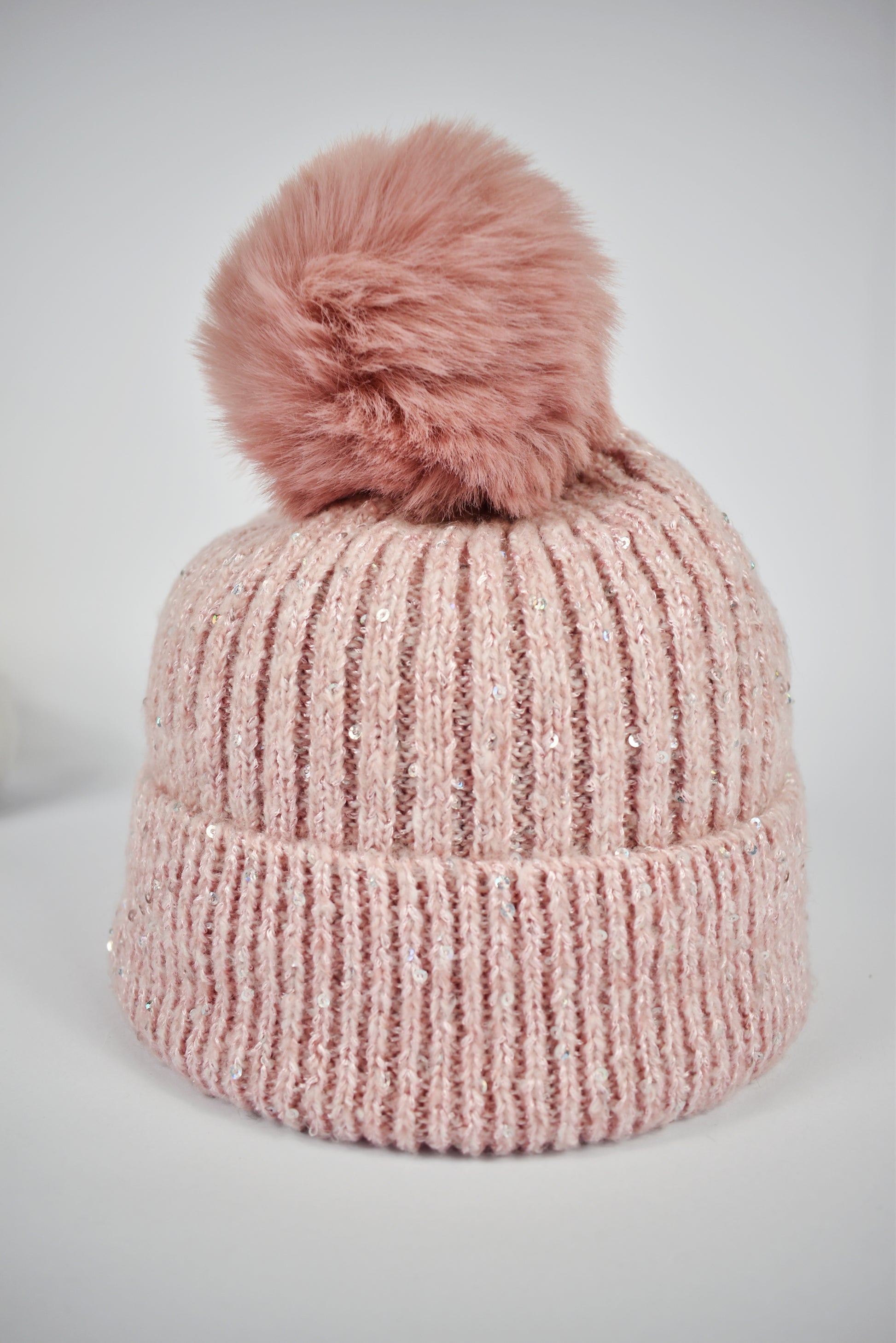 Cappello pompon paillettes