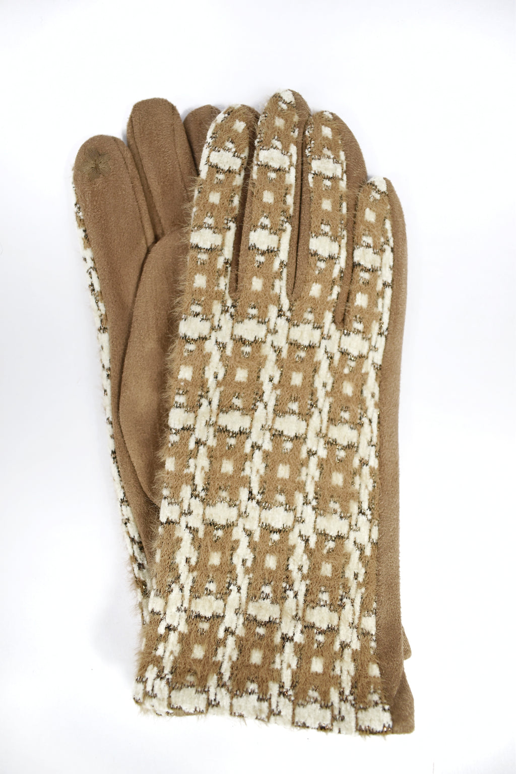 Guanti morbidi pied de poule