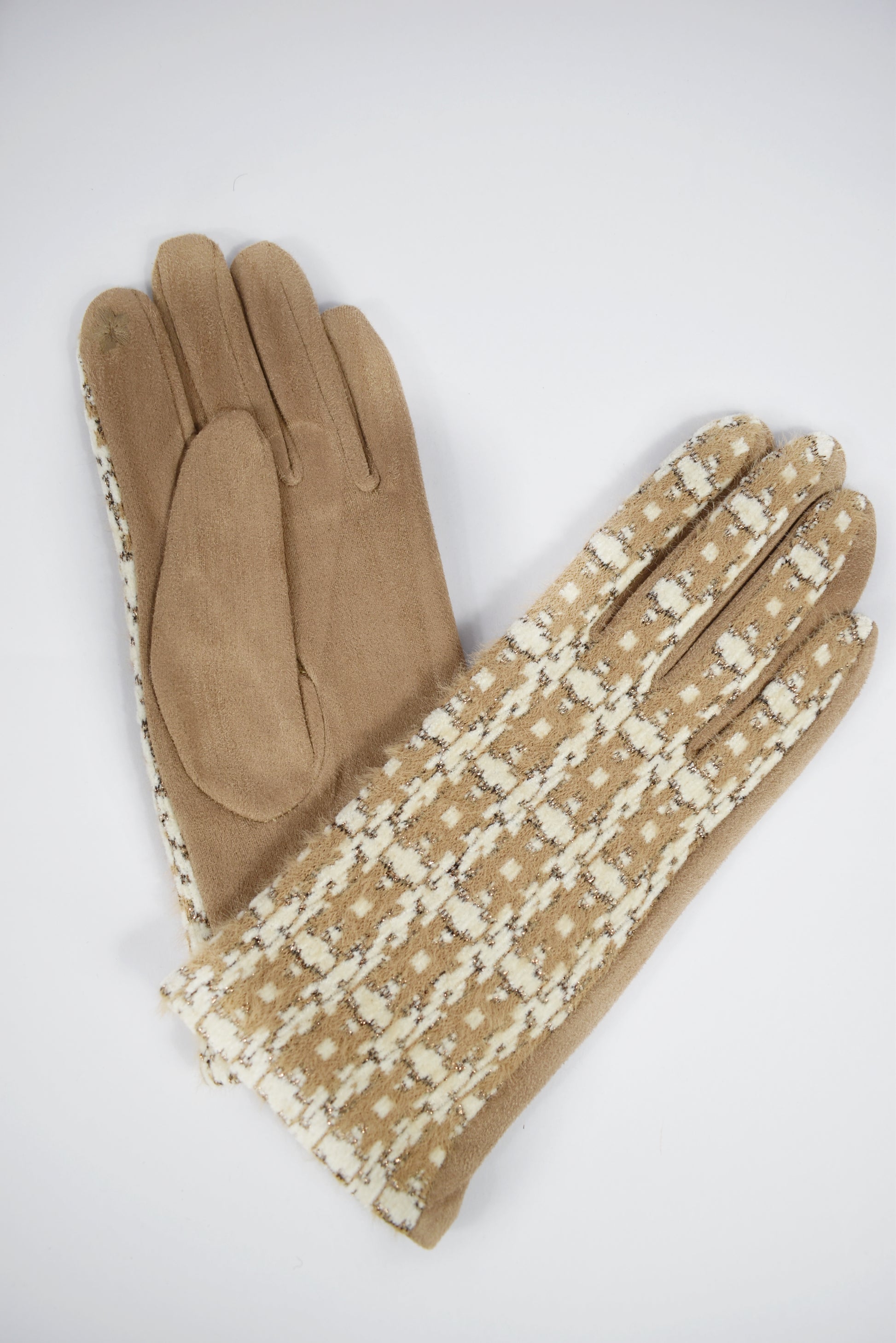 Guanti morbidi pied de poule