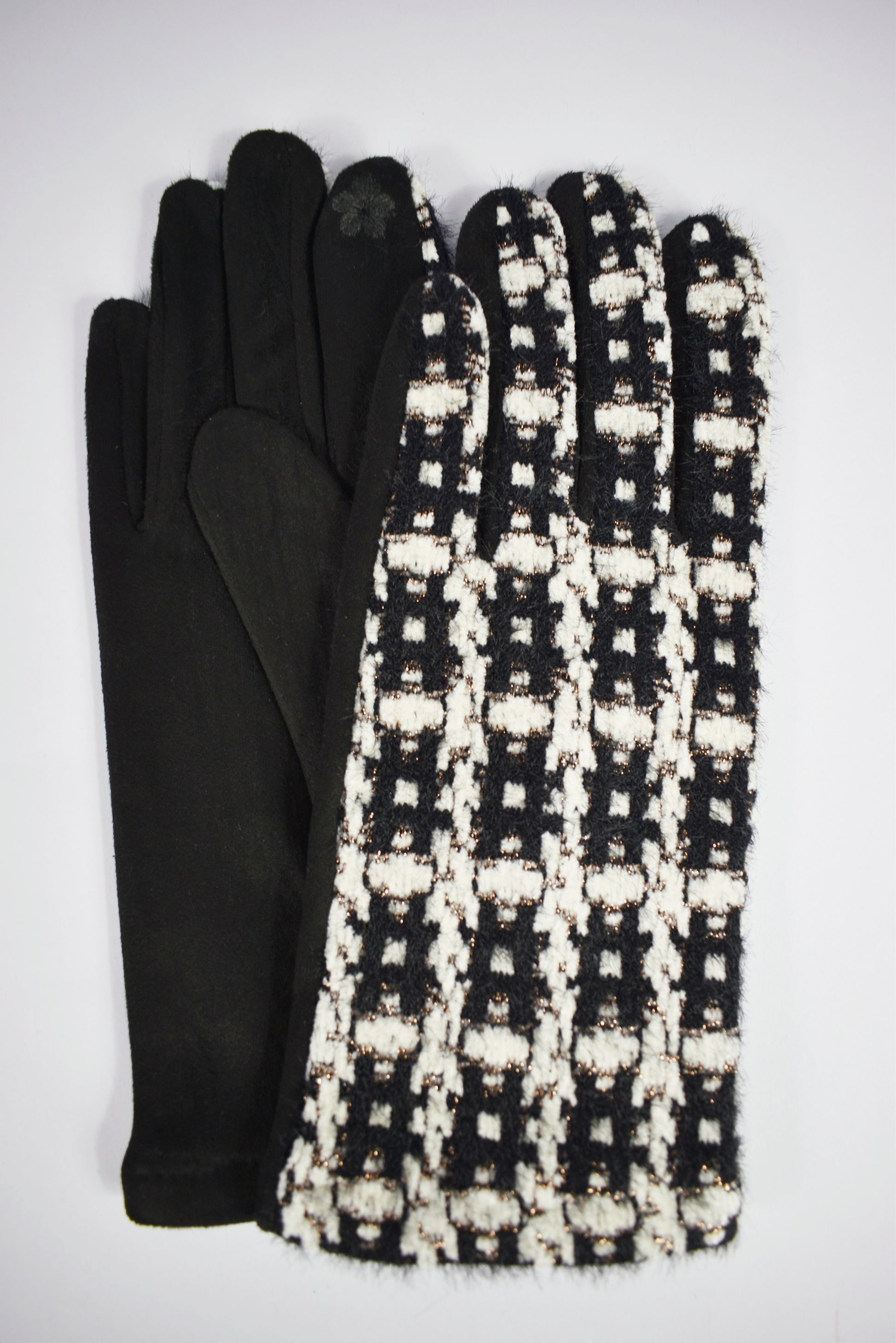 Guanti morbidi pied de poule