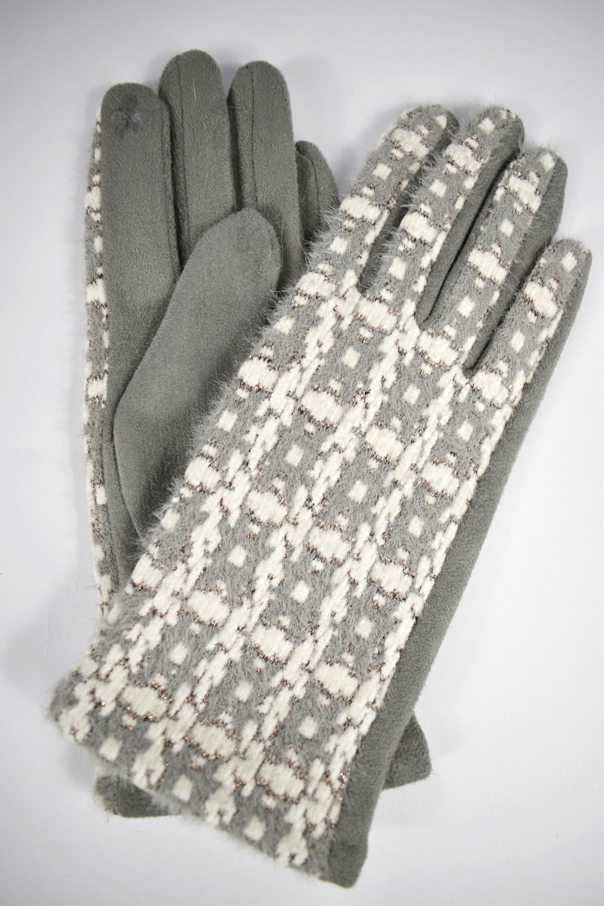 Guanti morbidi pied de poule