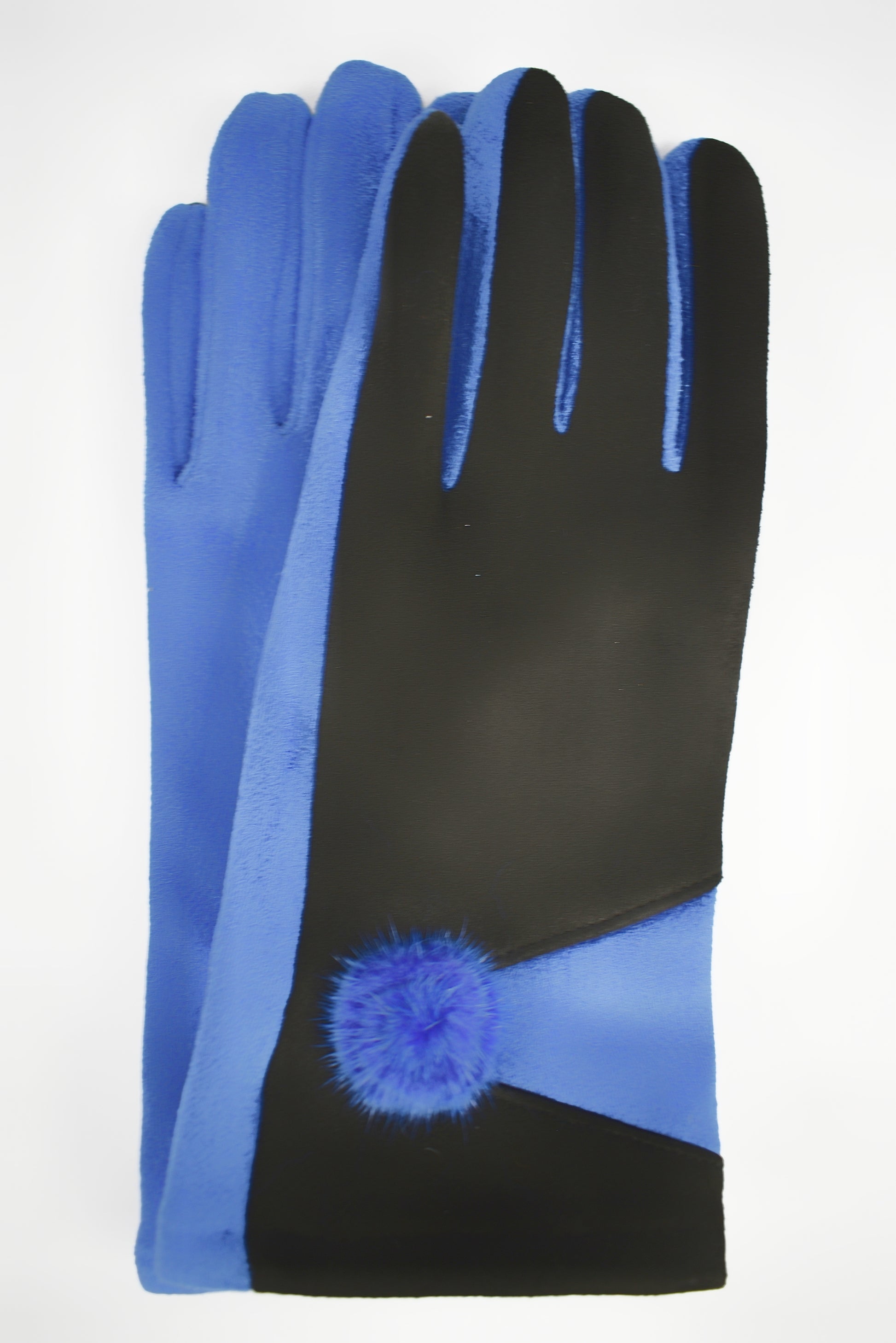 Guanti effetto camoscio triangolo