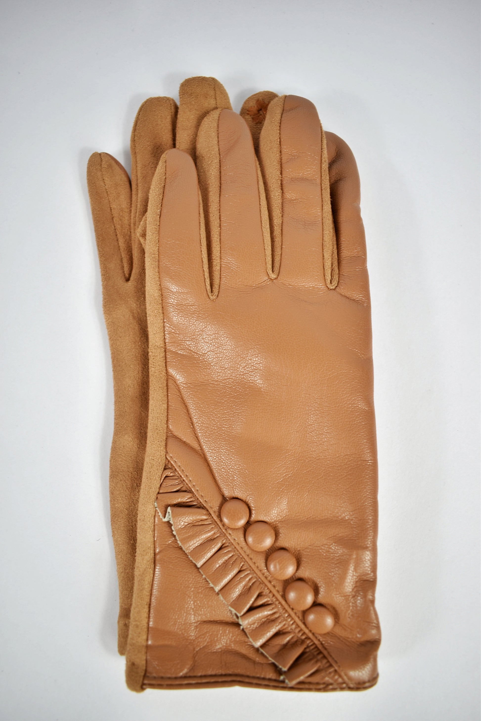 Guanti eco pelle bottoncini