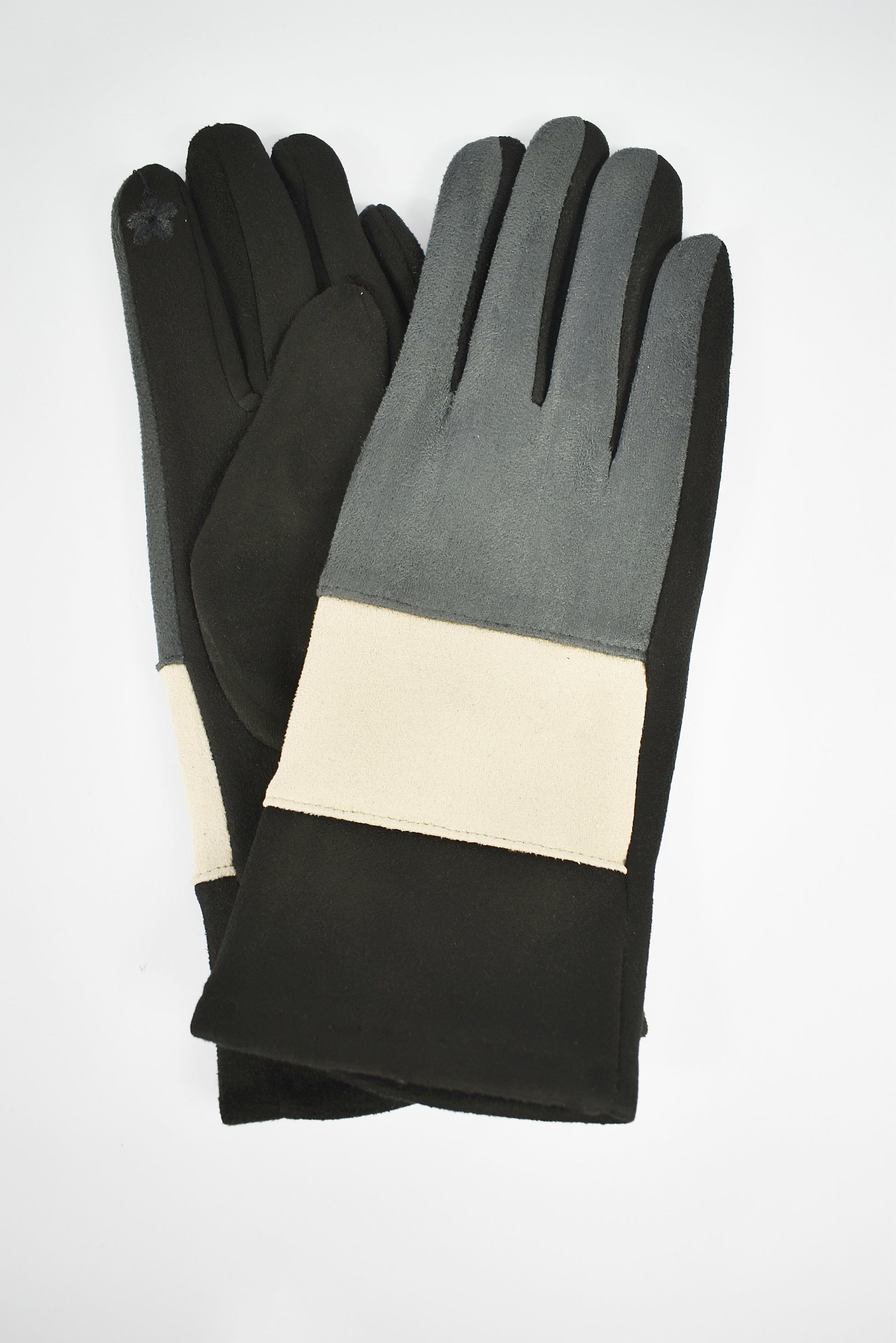 Guanti effetto camoscio color