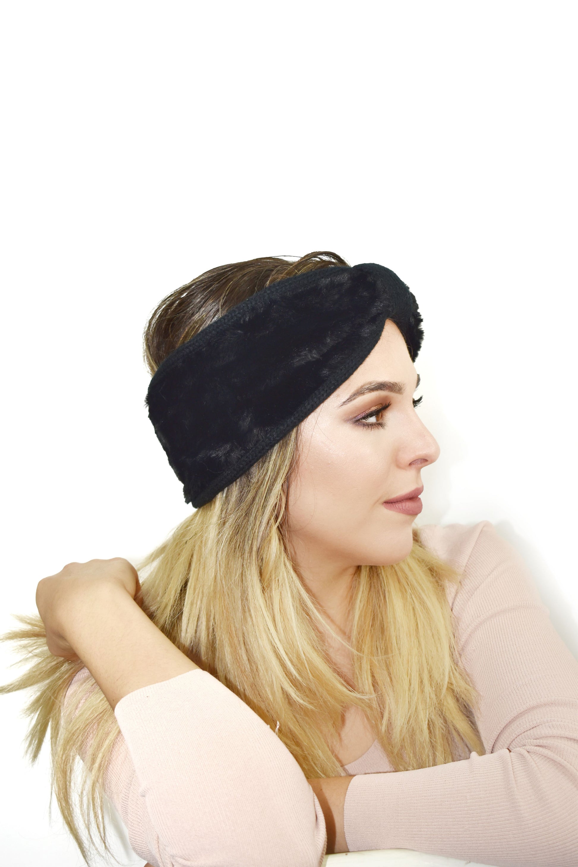 Fascia capelli con pellicciotto