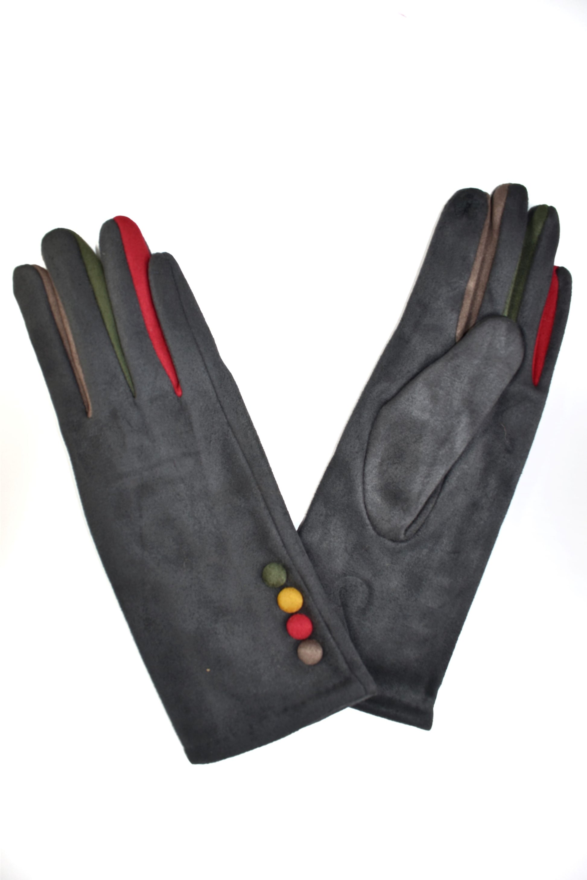 Guanti bottoncini colorati