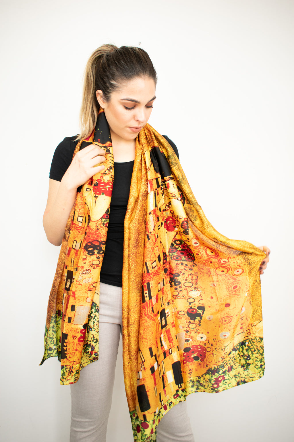 Foulard seta ''Il bacio'' di Klimt