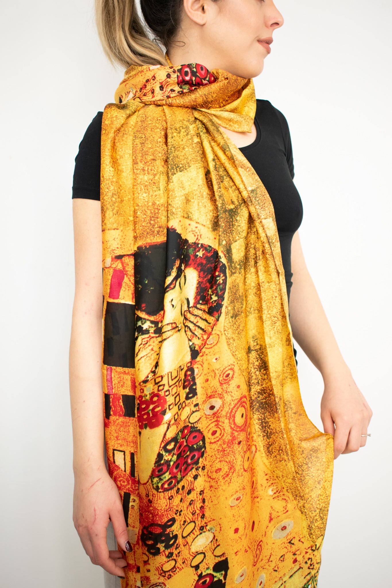 Foulard seta ''Il bacio'' di Klimt