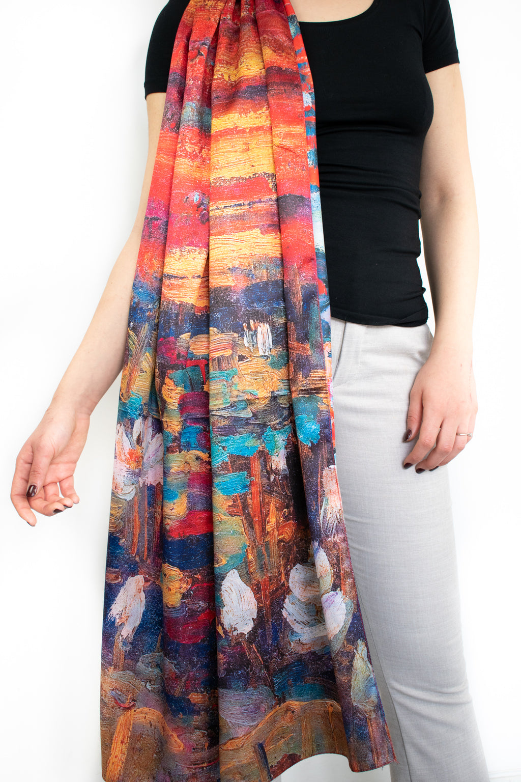 Foulard in seta le ninfee