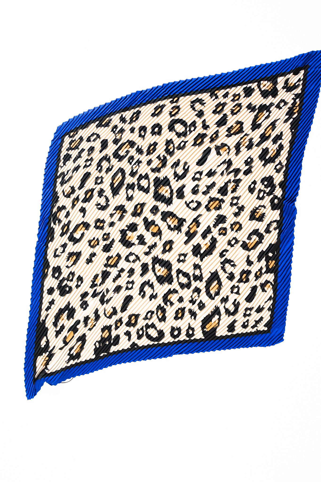 Foulard quadrato animalier plissè