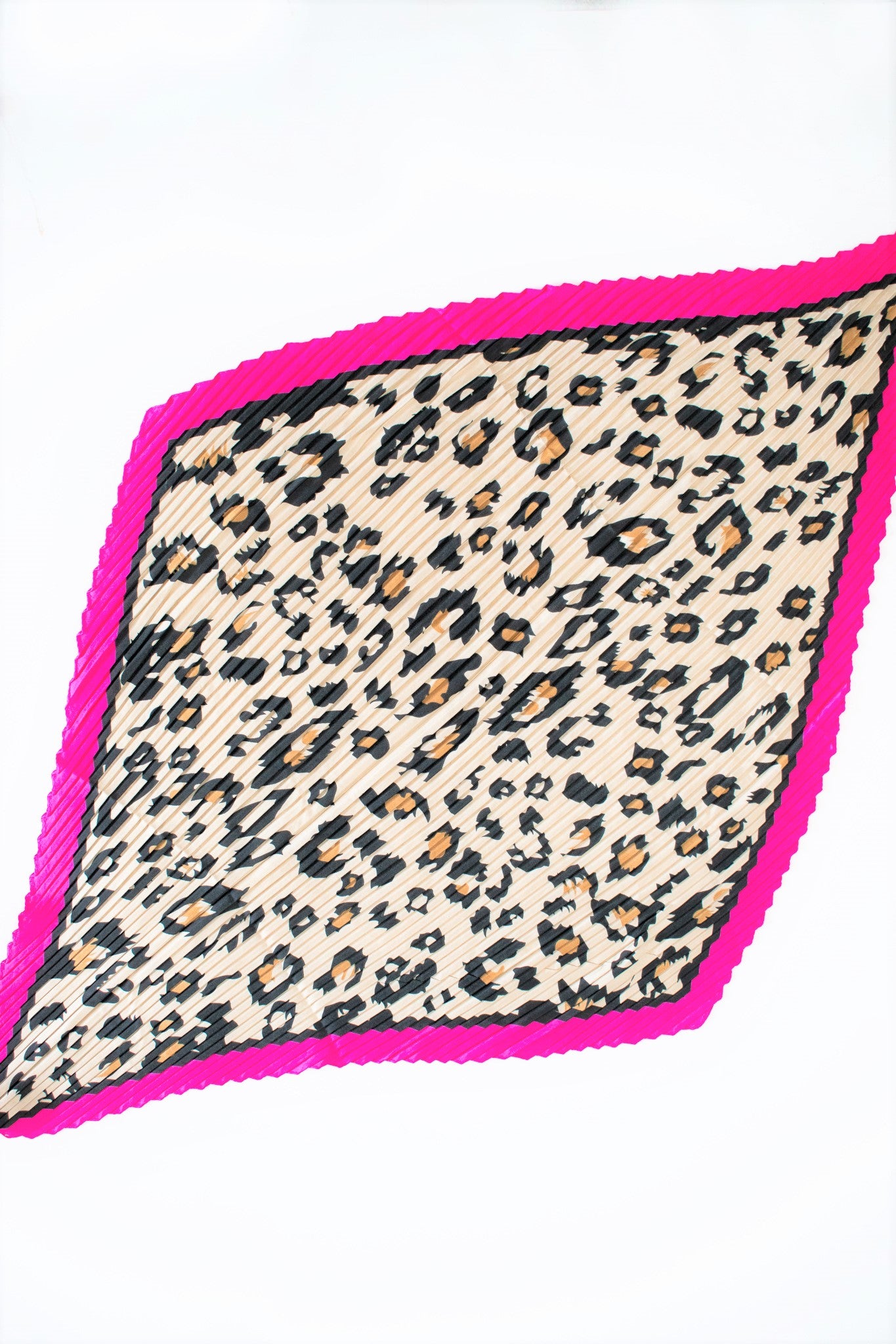 Foulard quadrato animalier plissè