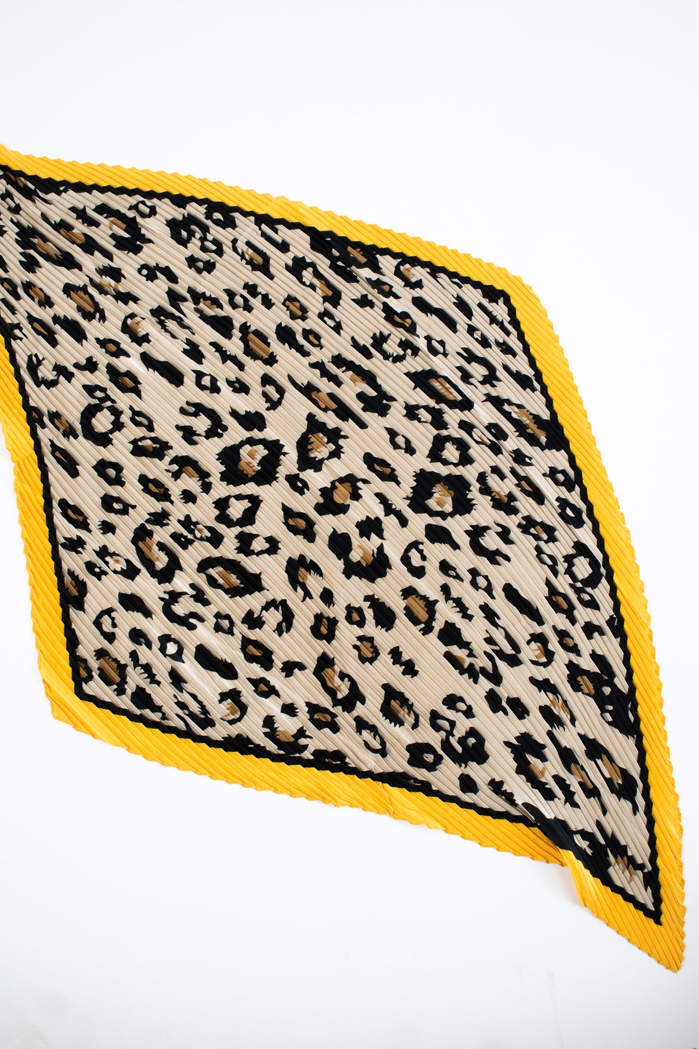 Foulard quadrato animalier plissè