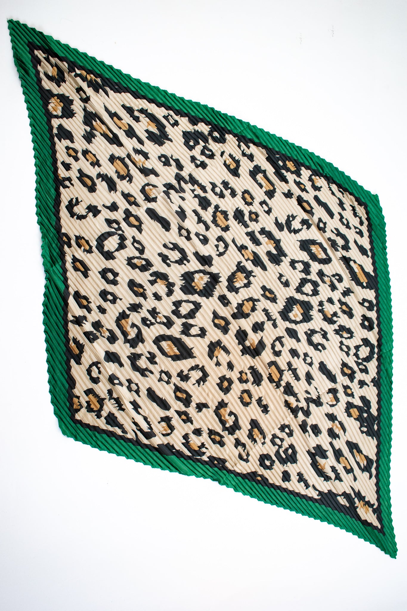 Foulard quadrato animalier plissè