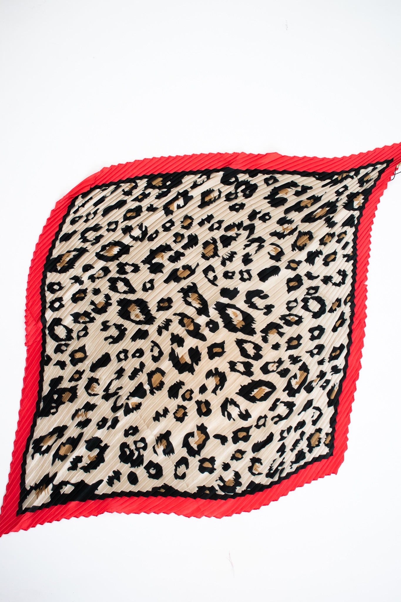 Foulard quadrato animalier plissè