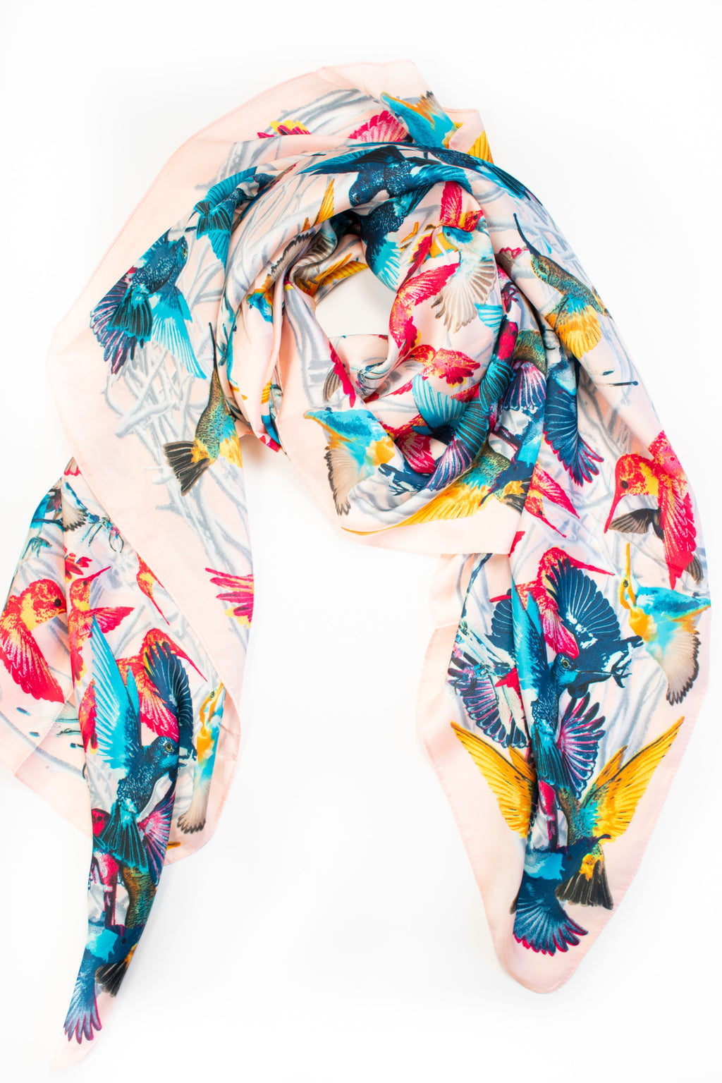 Foulard quadrato con colibrì