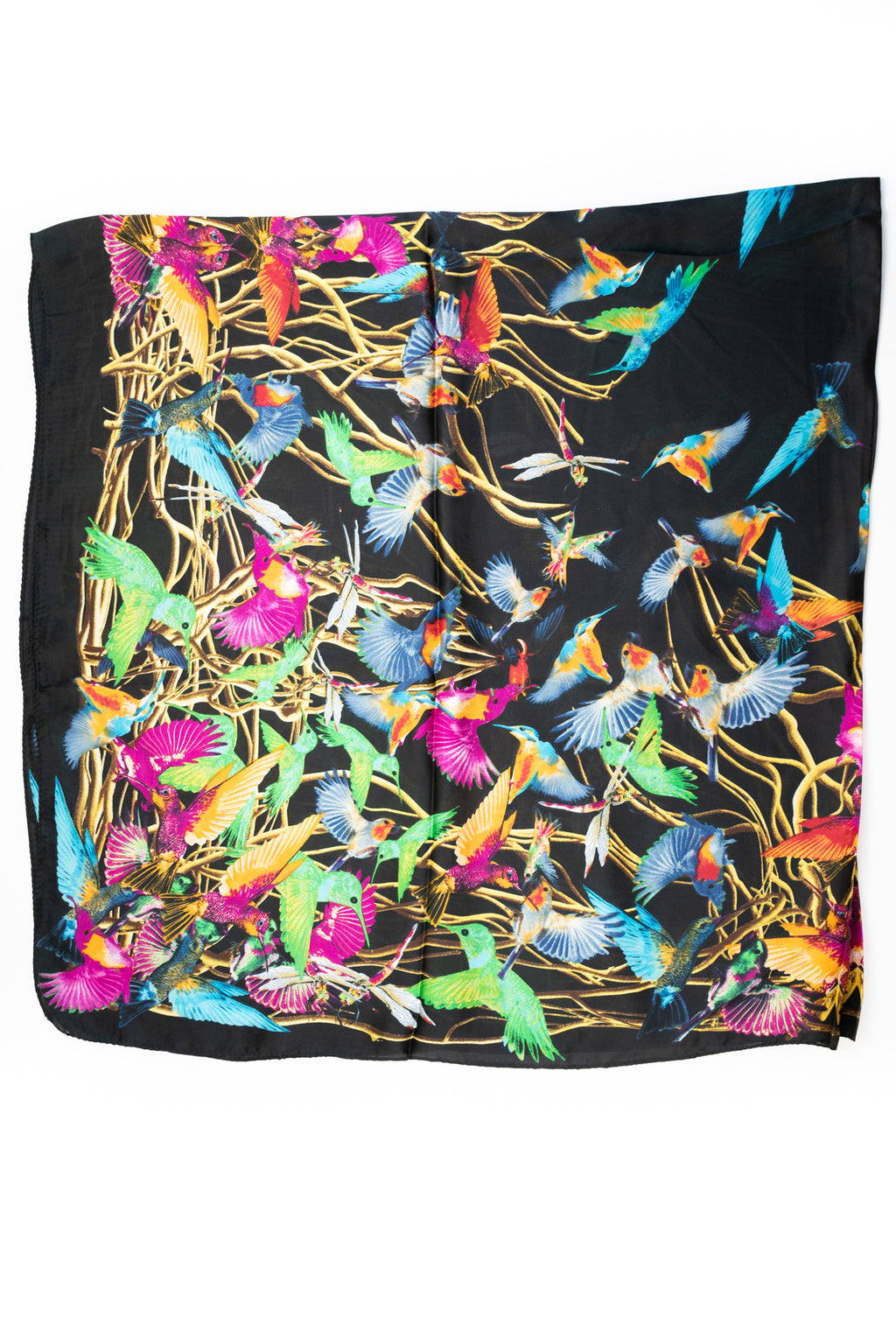 Foulard quadrato con colibrì