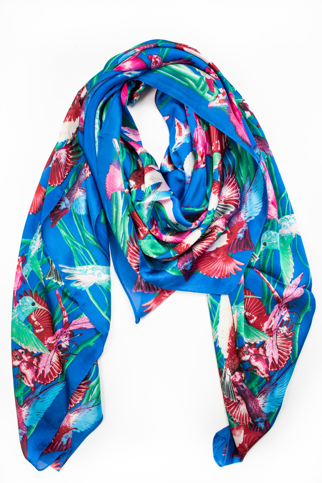 Foulard quadrato con colibrì