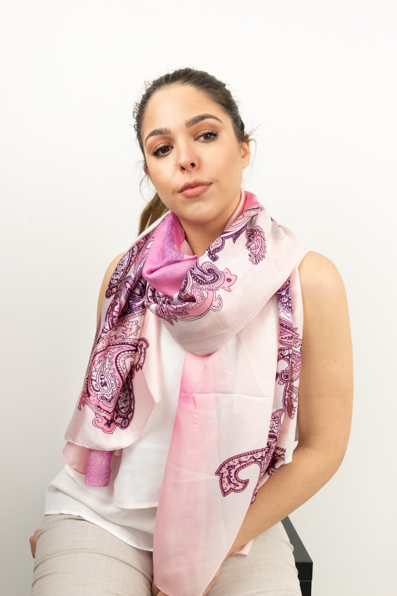 Foulard Paisley sfumato