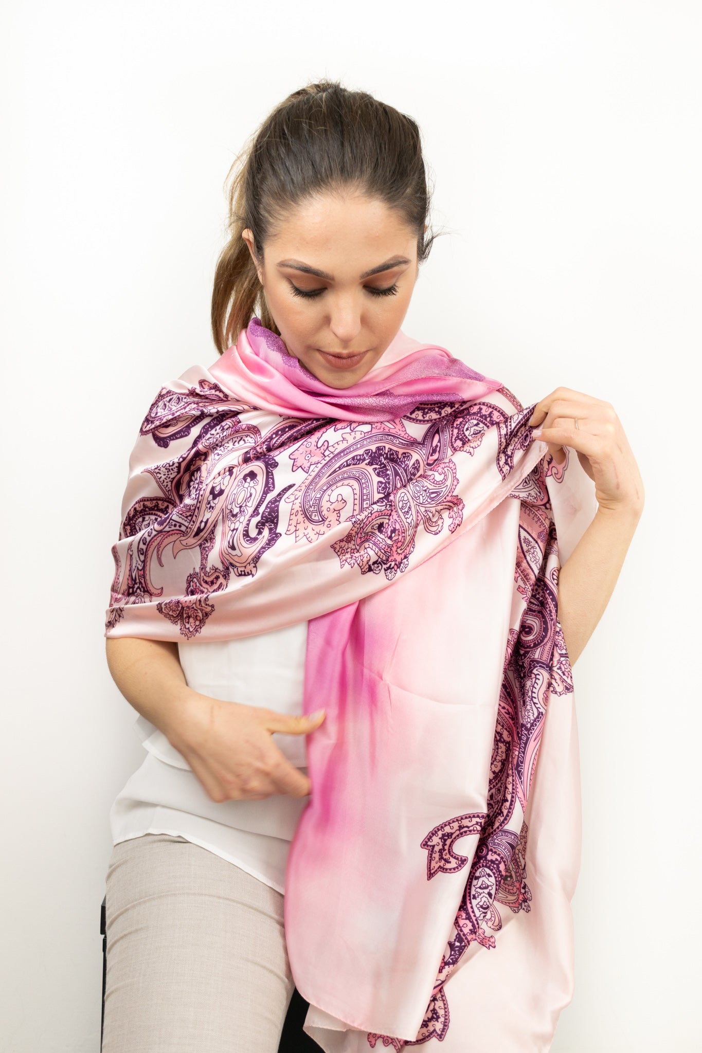 Foulard Paisley sfumato