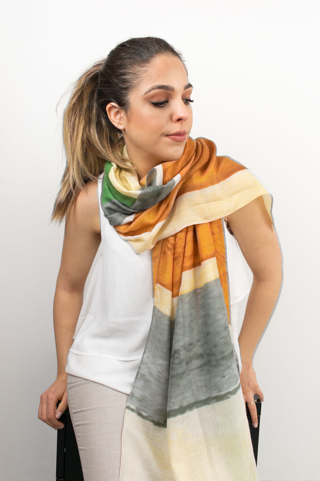 Foulard colorato rettangoli