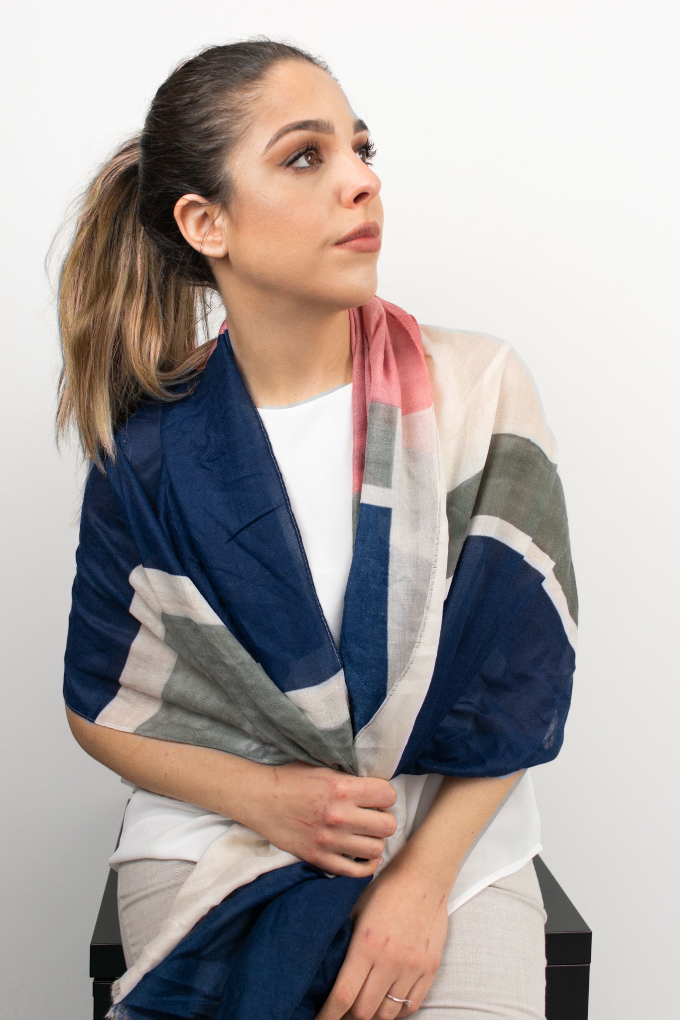 Foulard colorato rettangoli