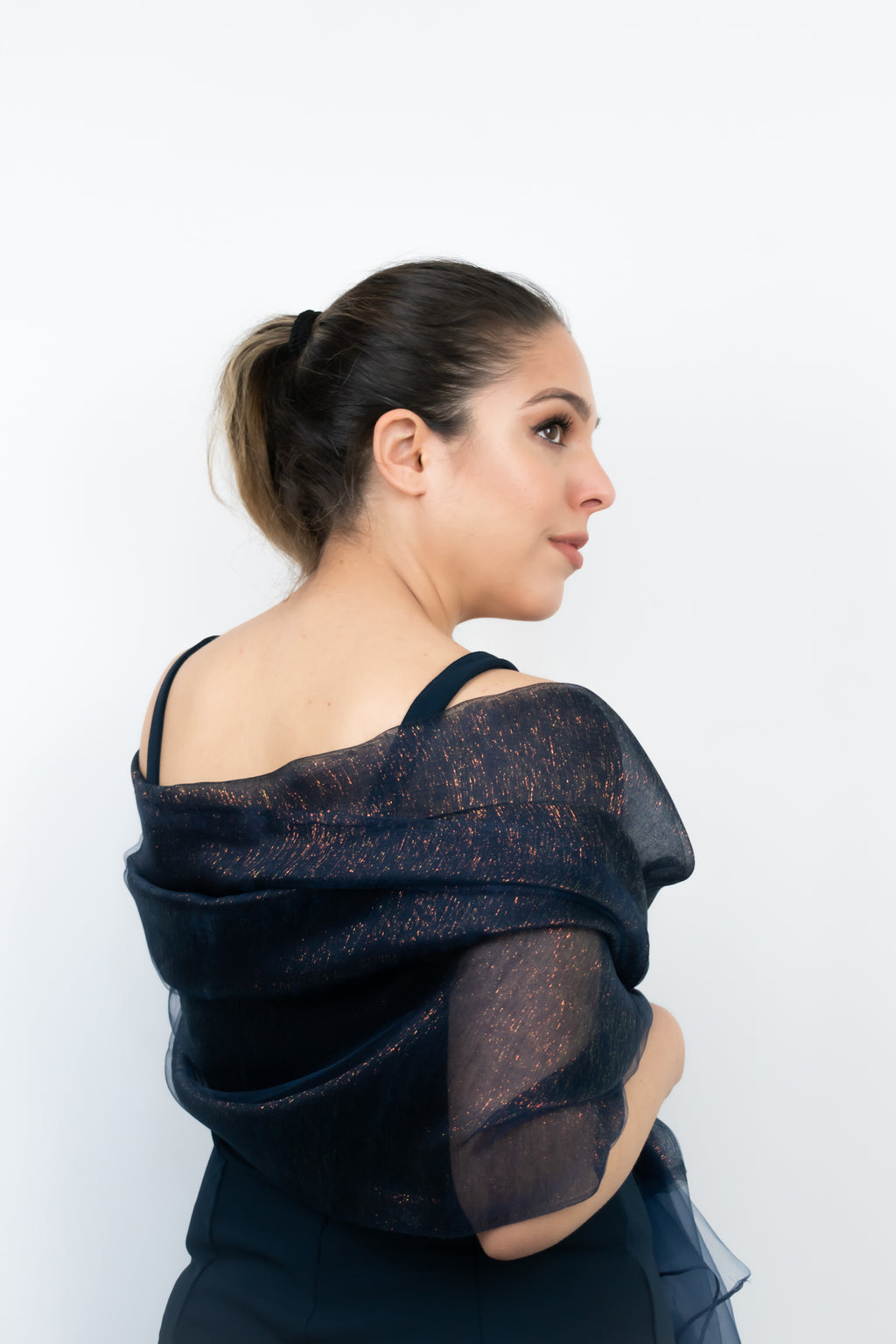 Stola Gioiello Laminata in Seta