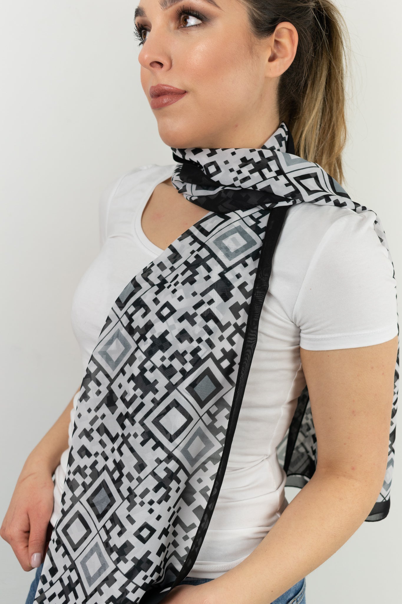Foulard stampa geometrica