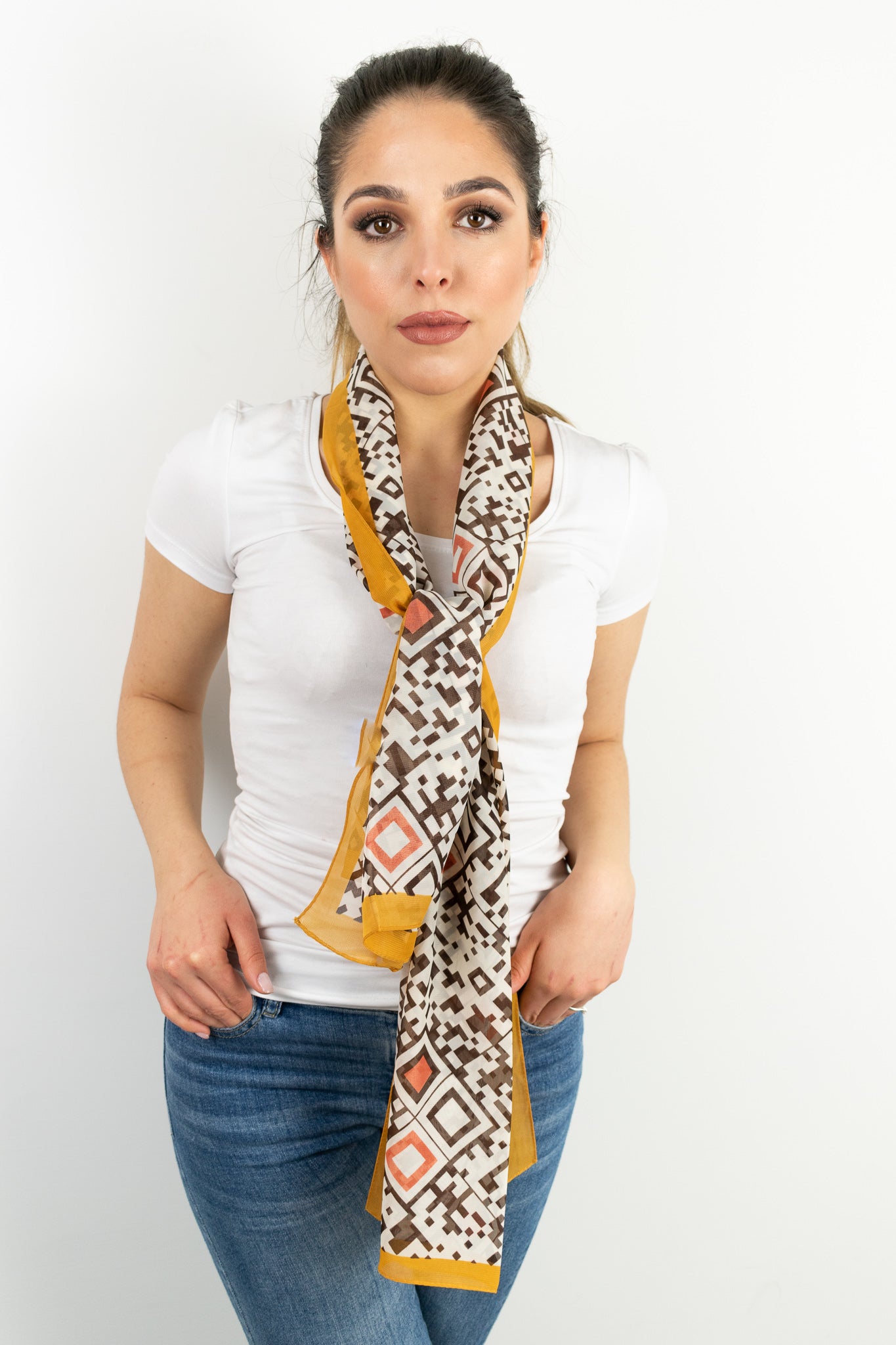 Foulard stampa geometrica