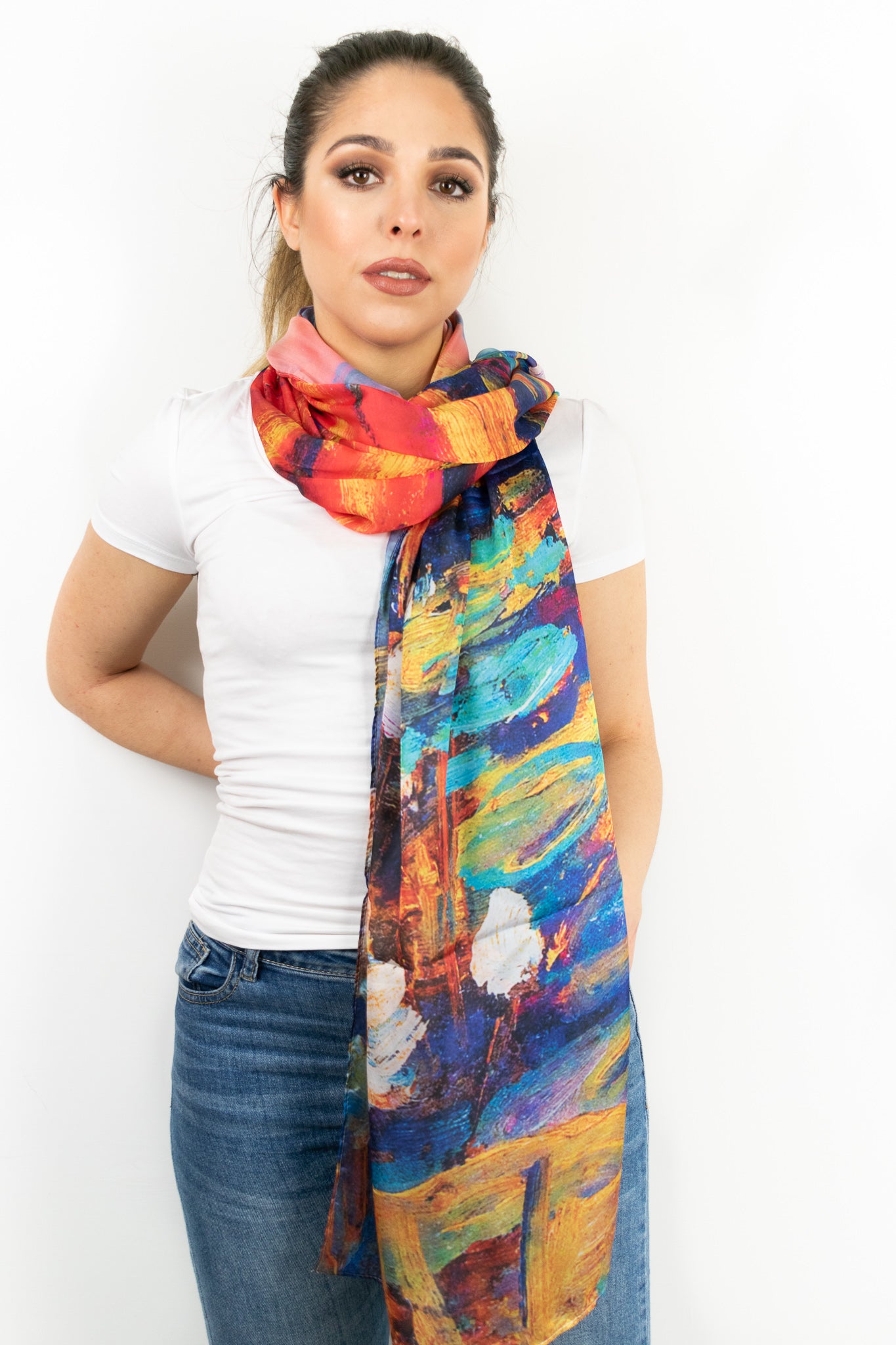 Foulard in seta le ninfee
