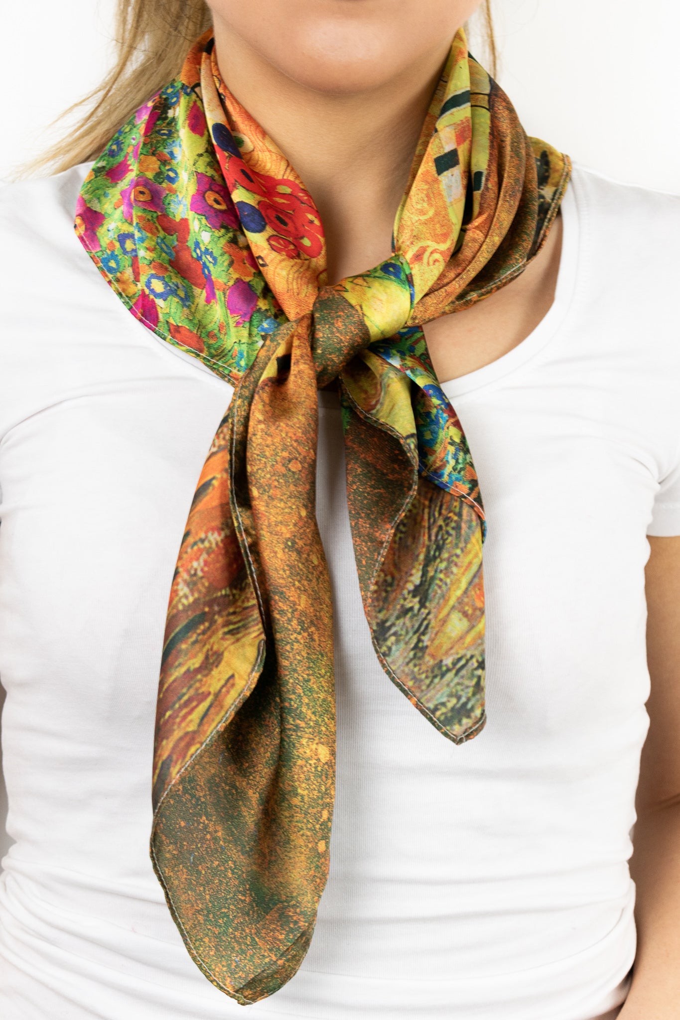 Foulard donna quadrato "Il bacio" Klimt