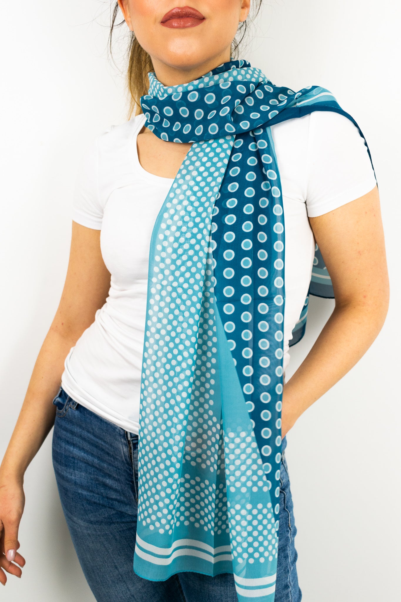 Foulard doppio pois