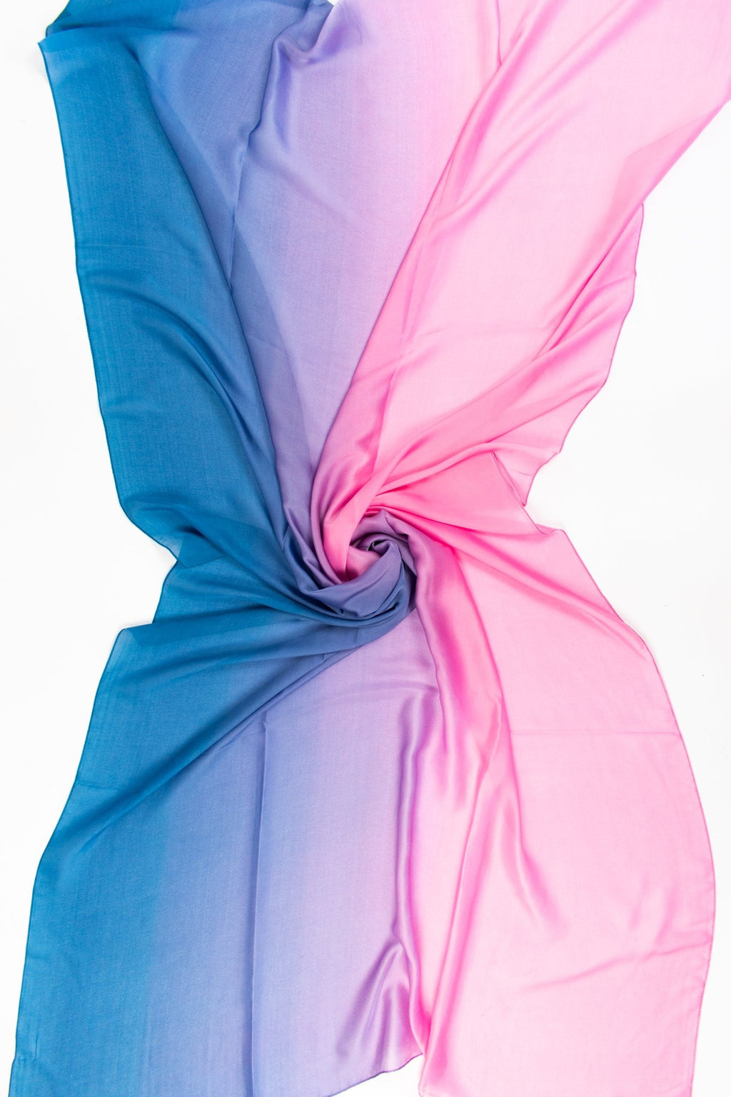 Stola foulard sfumato rosa celeste