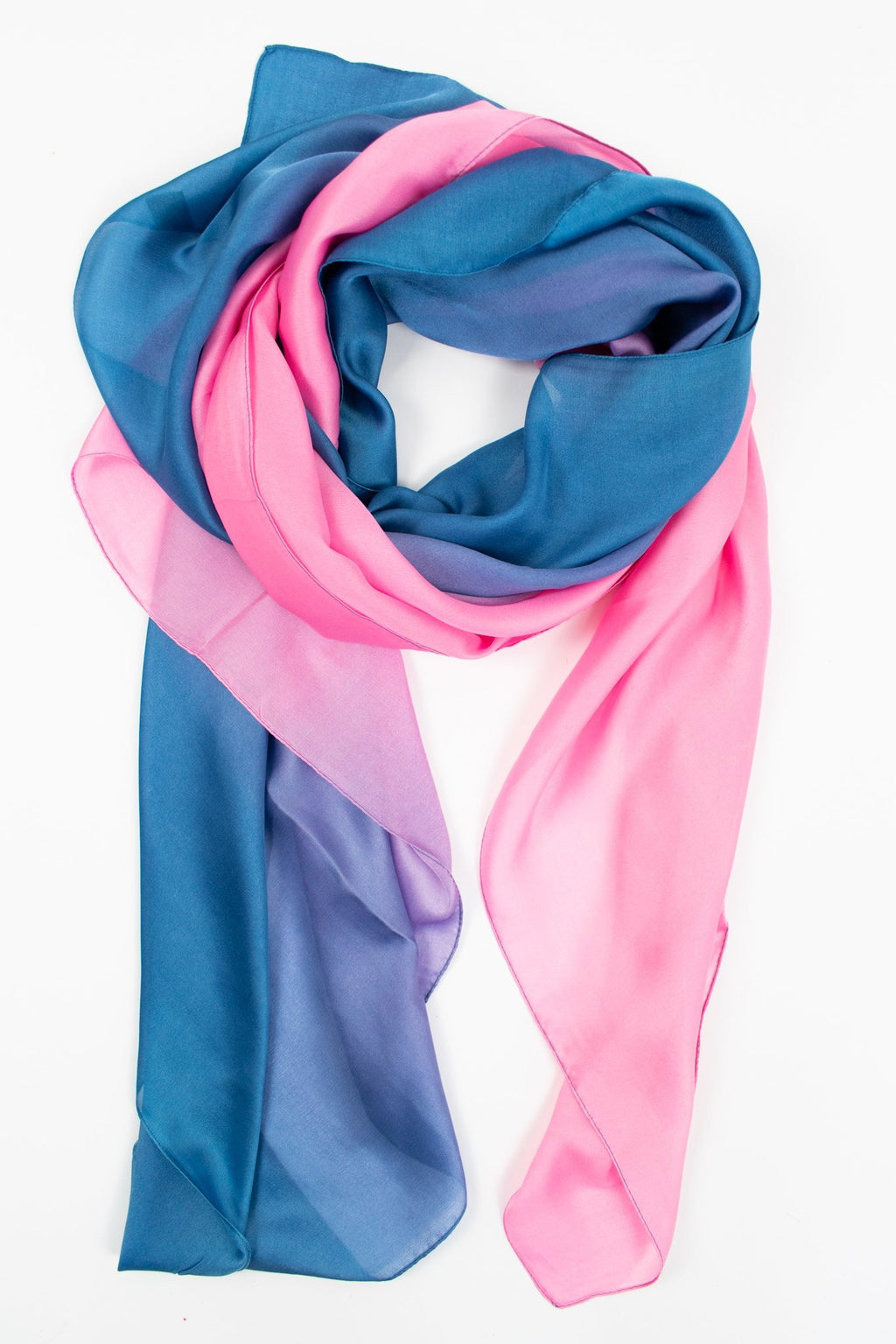 Stola foulard sfumato rosa celeste
