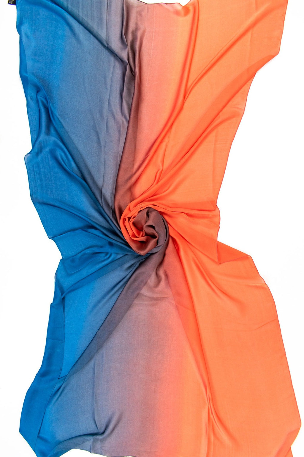 Stola foulard sfumato blu arancio