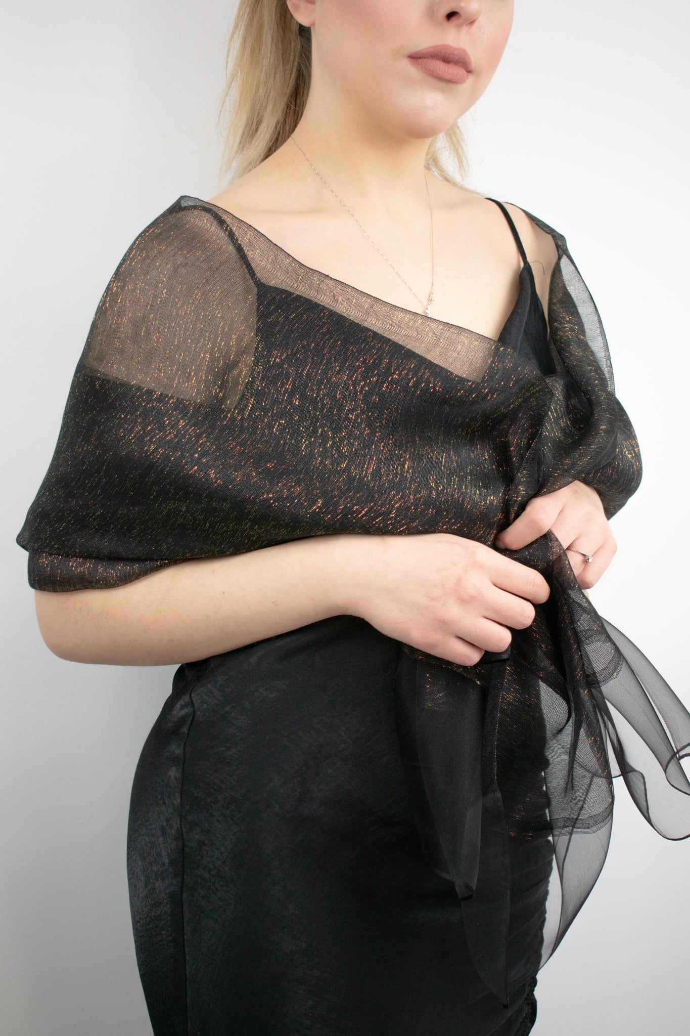 Stola Gioiello Laminata in Seta