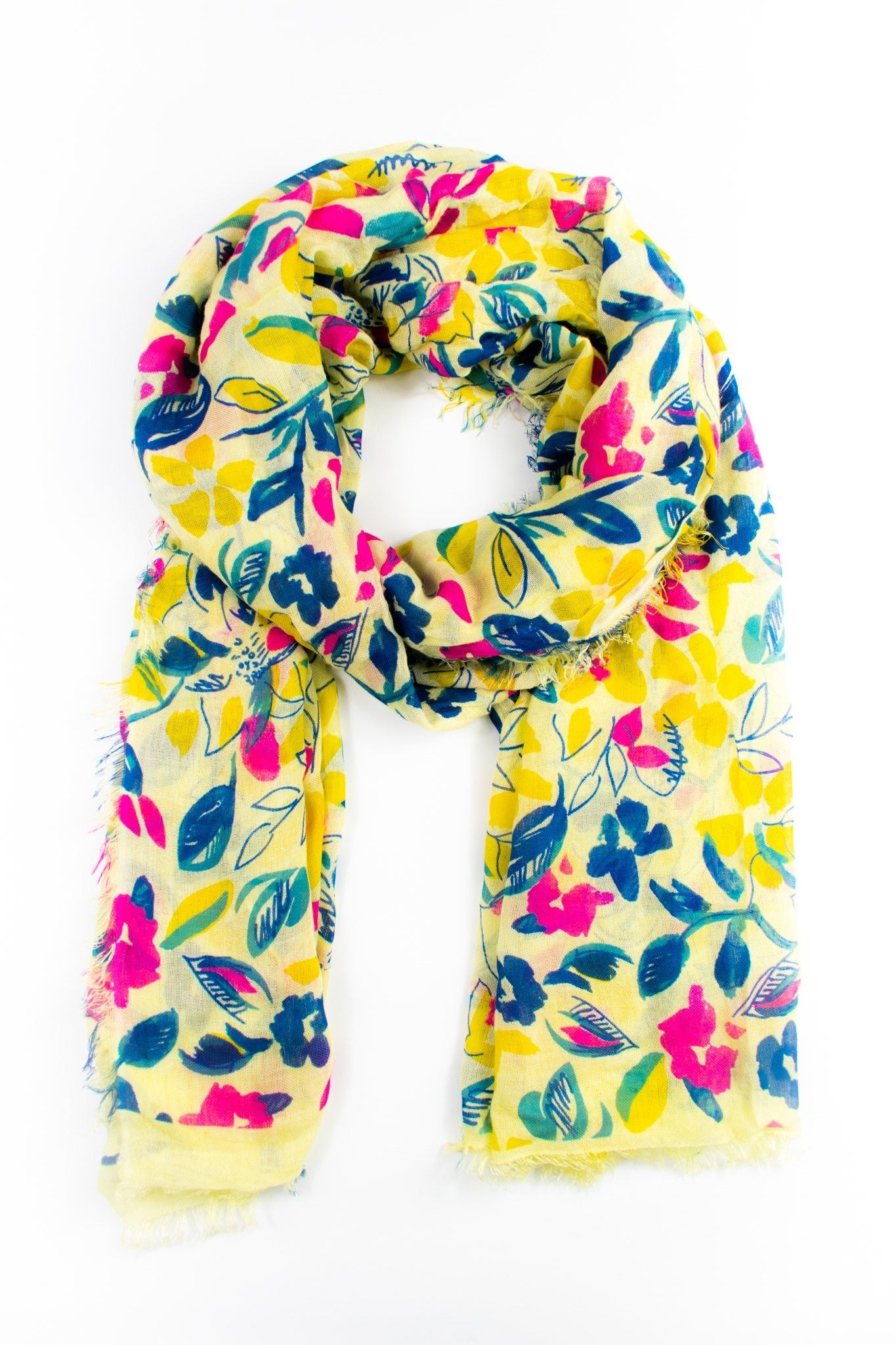 Foulard in bamboo con foglioline