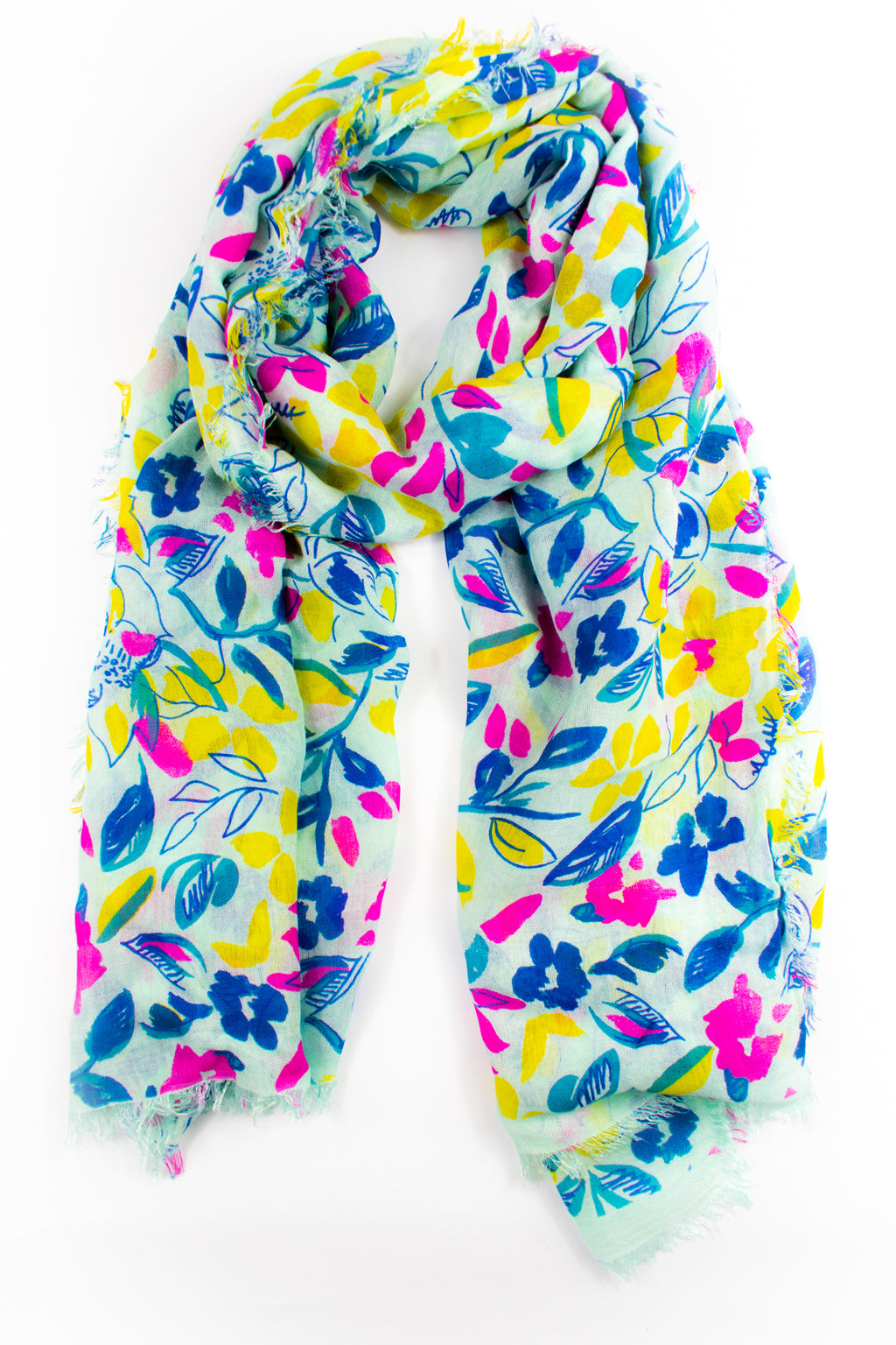 Foulard in bamboo con foglioline