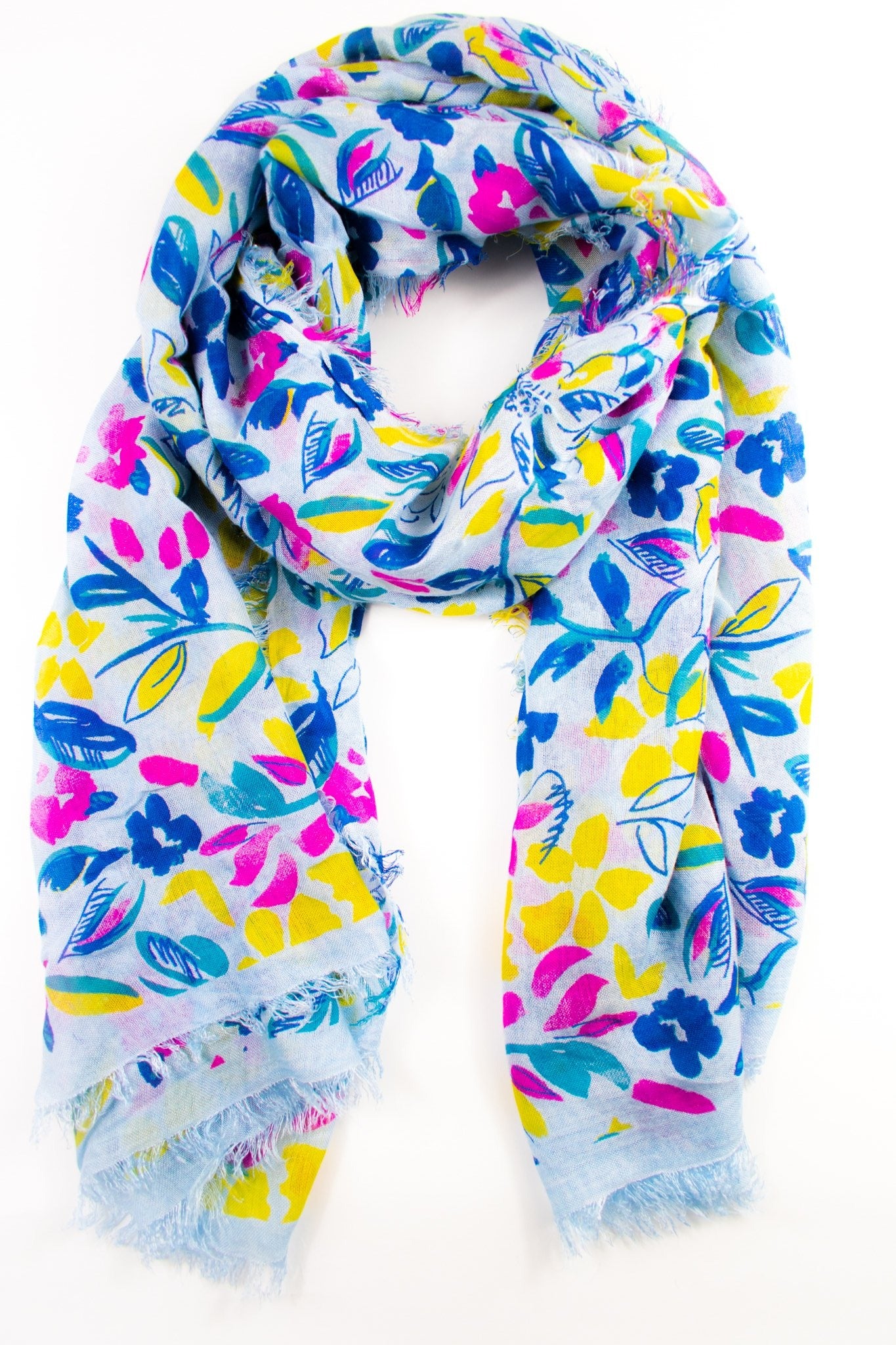 Foulard in bamboo con foglioline