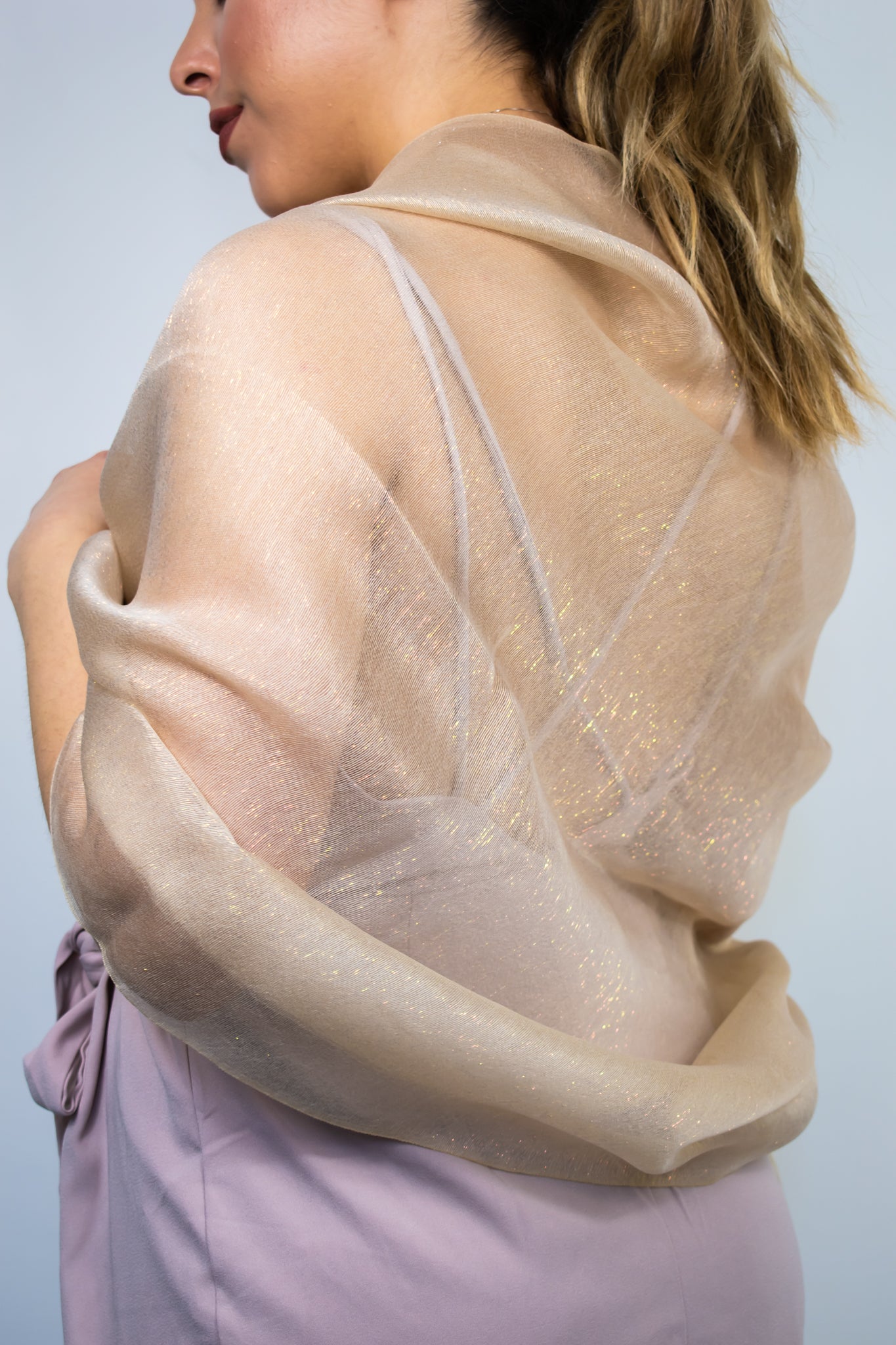 Stola Gioiello Laminata in Seta