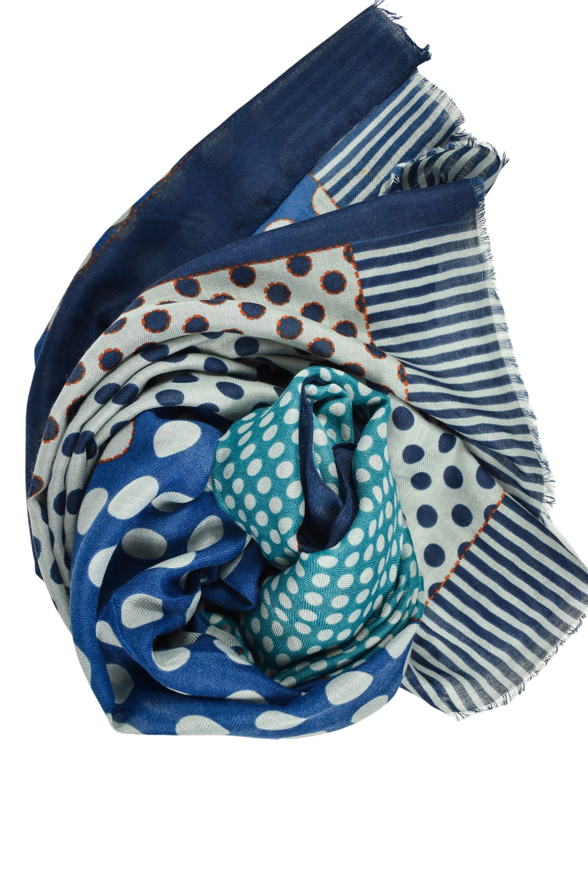 Foulard righe e pois