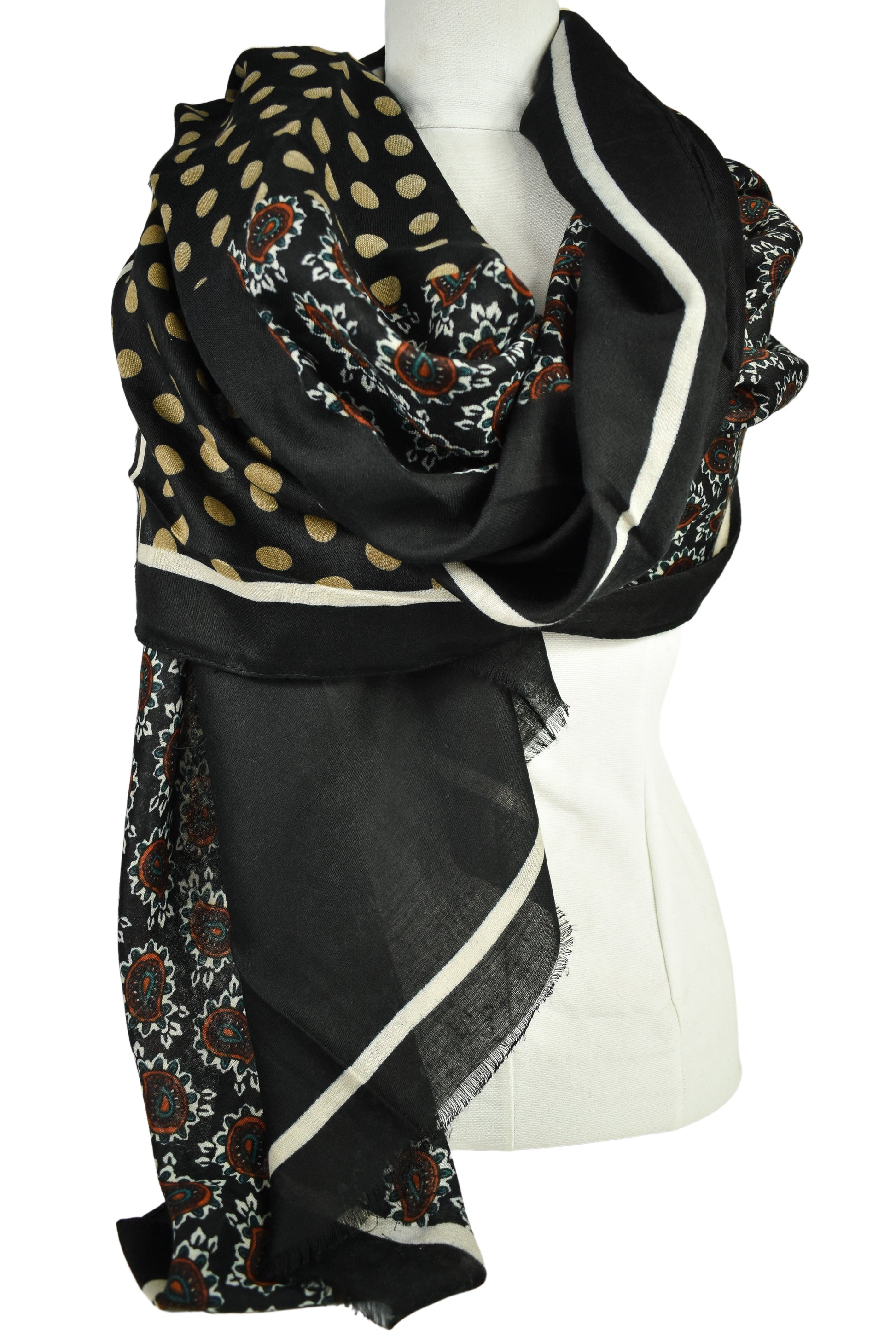 Foulard pois e paisley