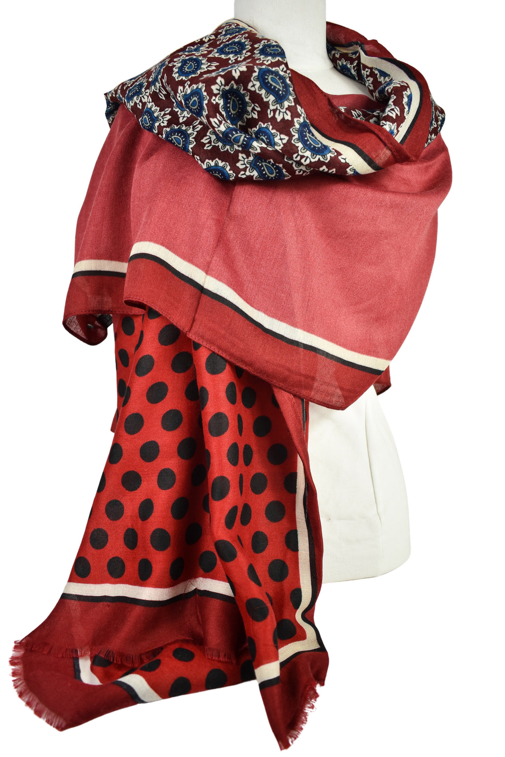 Foulard pois e paisley