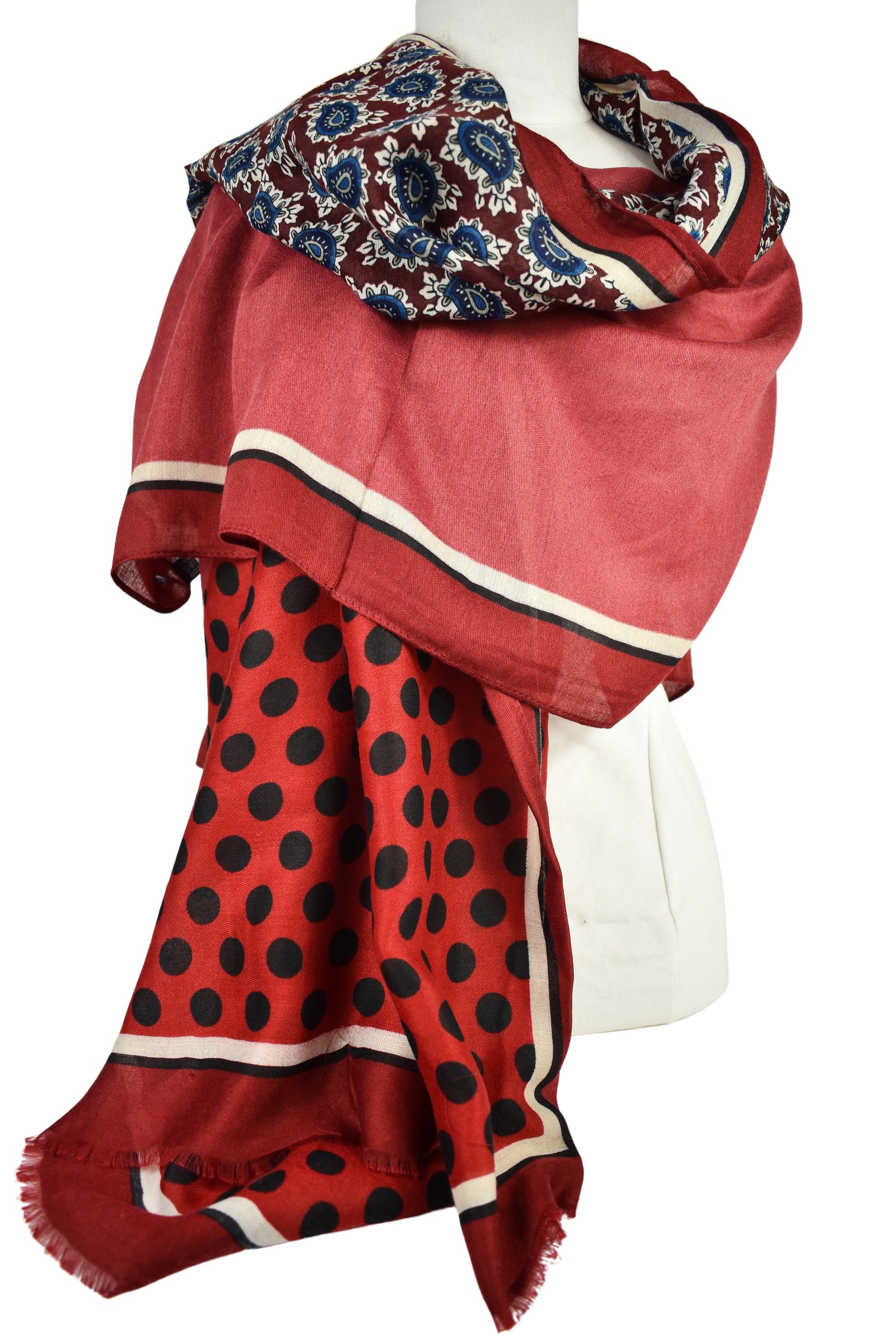 Foulard pois e paisley