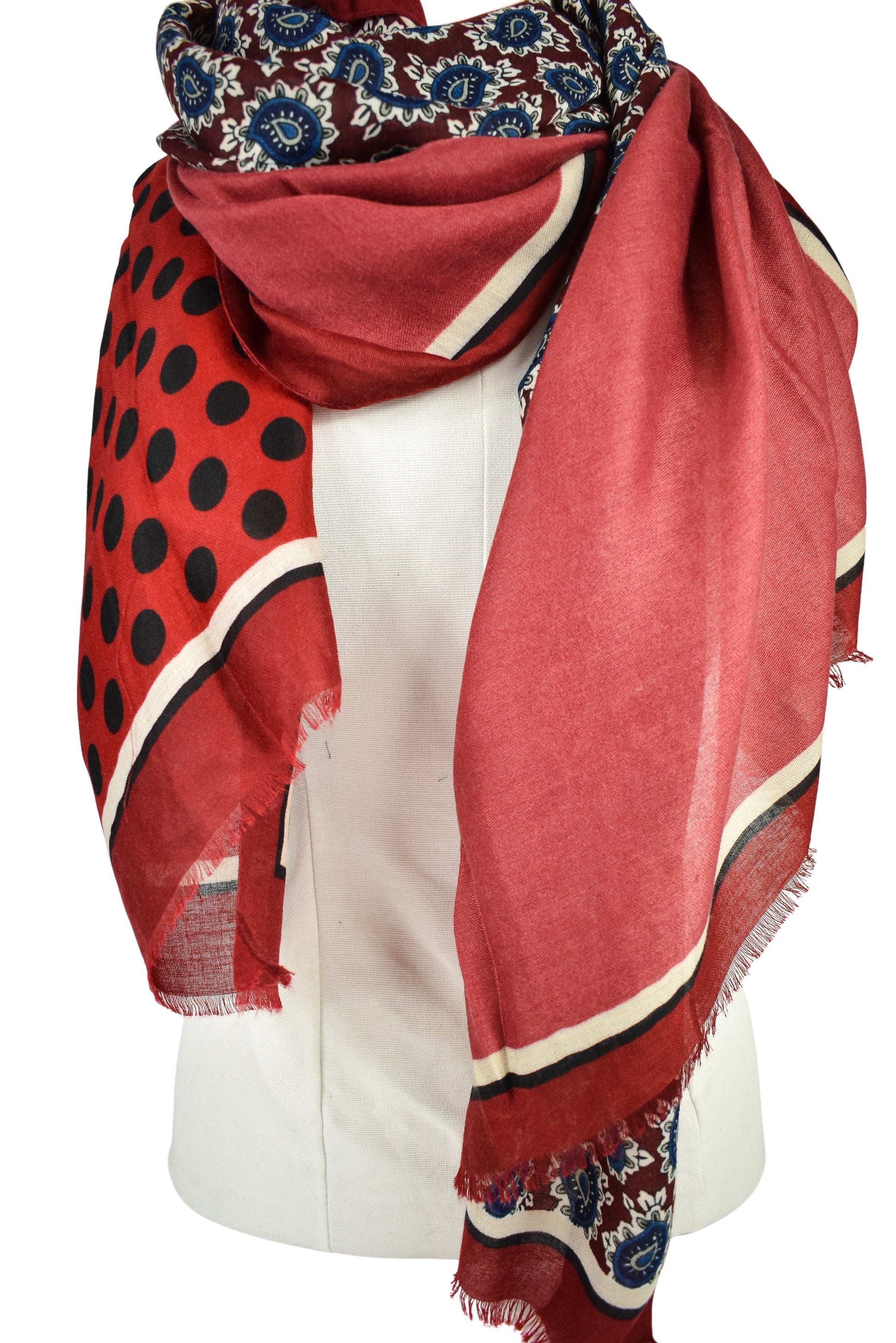 Foulard pois e paisley