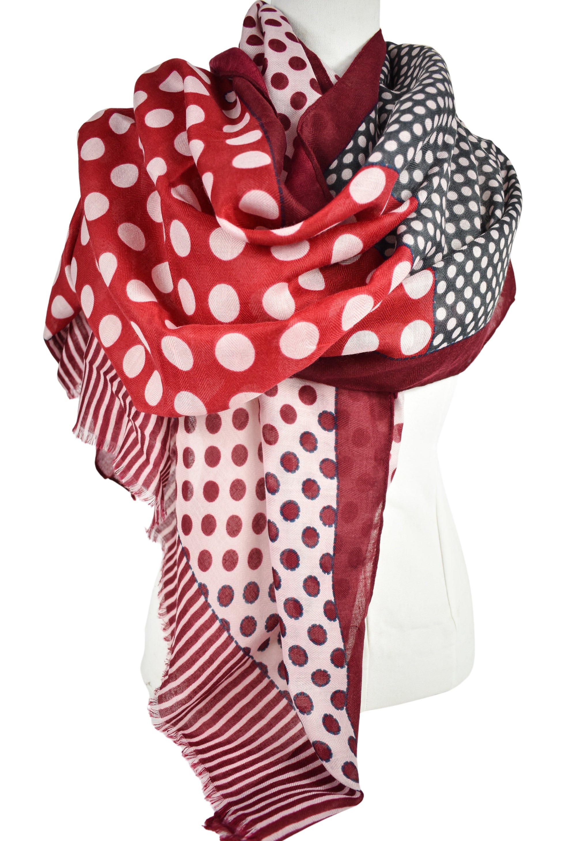 Foulard righe e pois
