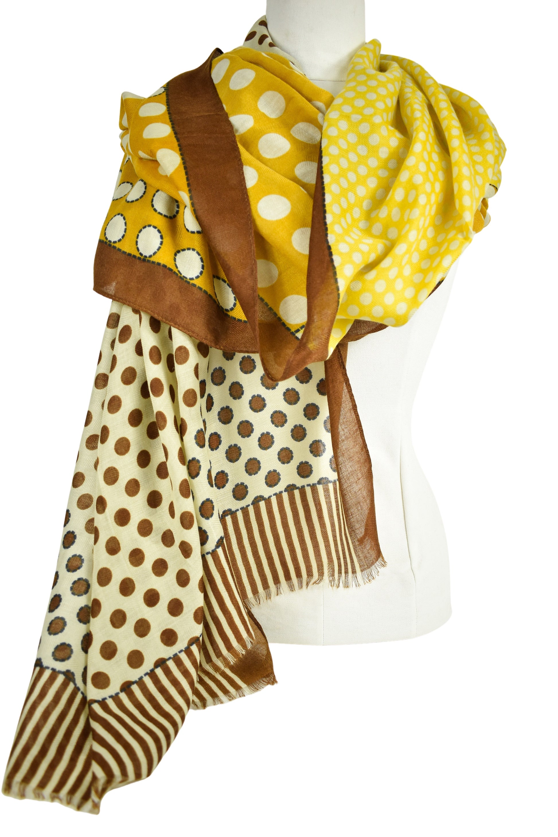 Foulard righe e pois