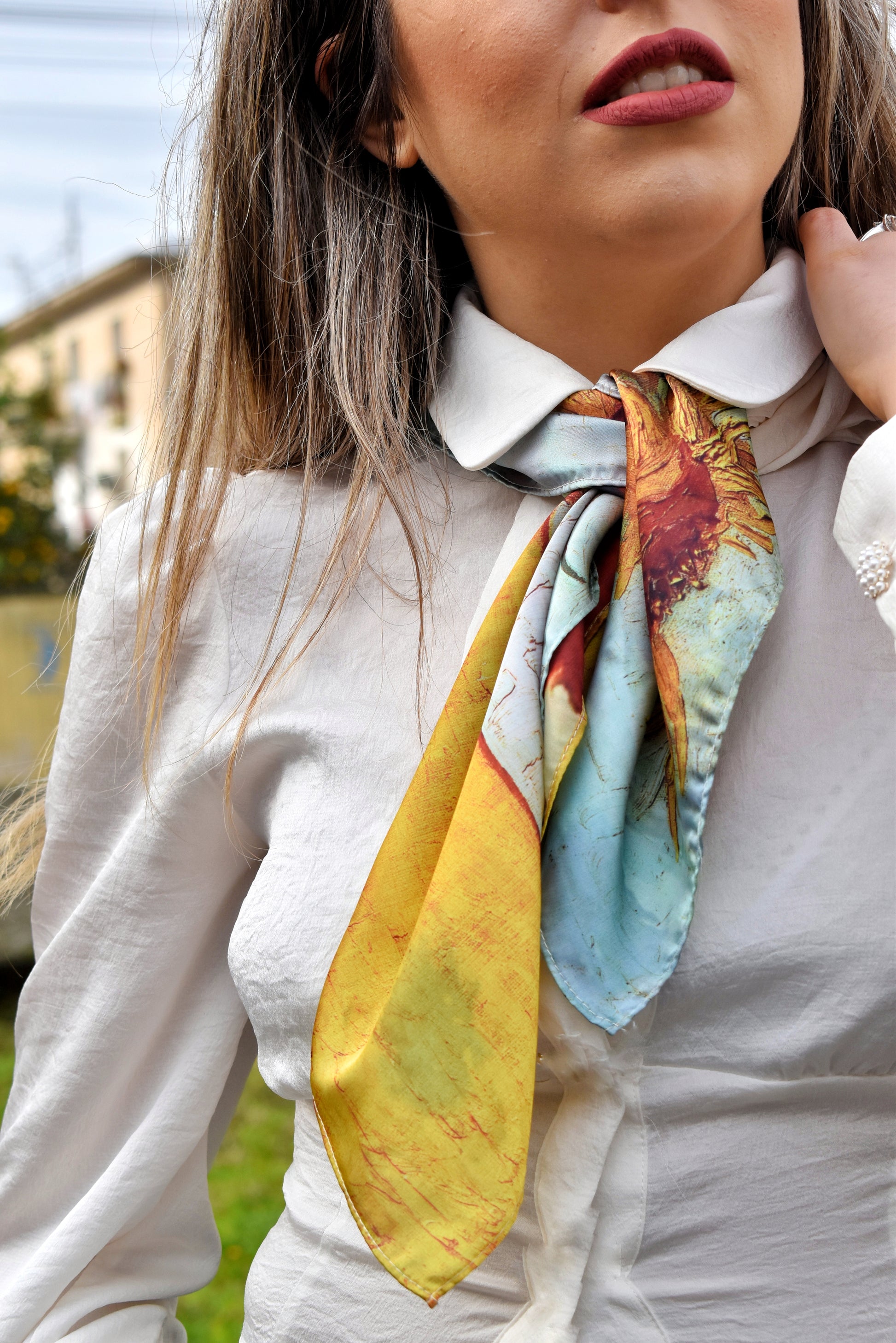 Foulard Quadrato "I Girasoli" Vincent Van Gogh